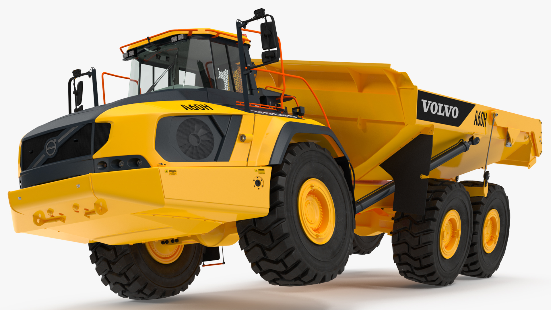 3D Volvo A60H Truck Rigged model