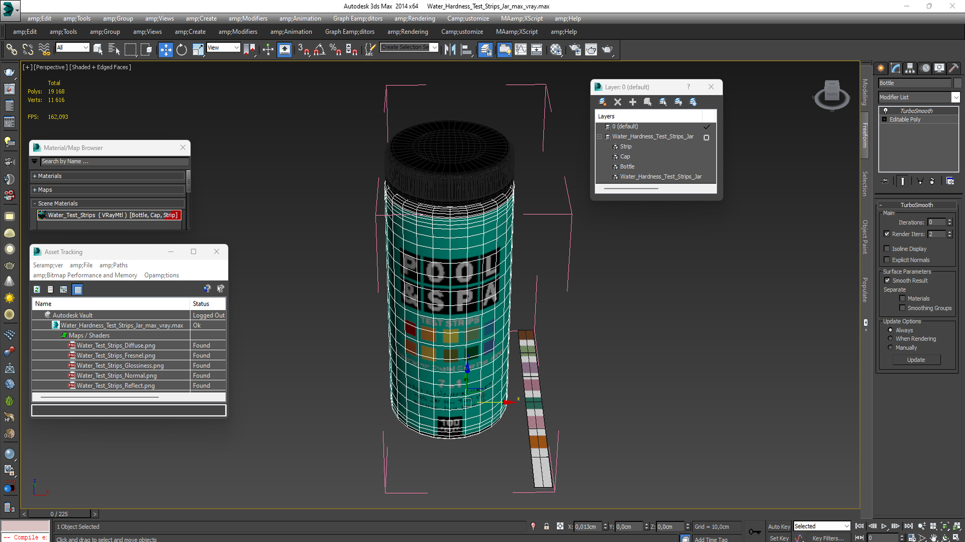3D model Water Hardness Test Strips Jar