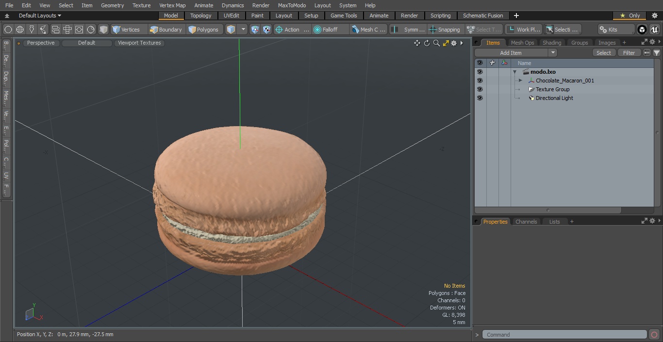 Chocolate Macaron 3D