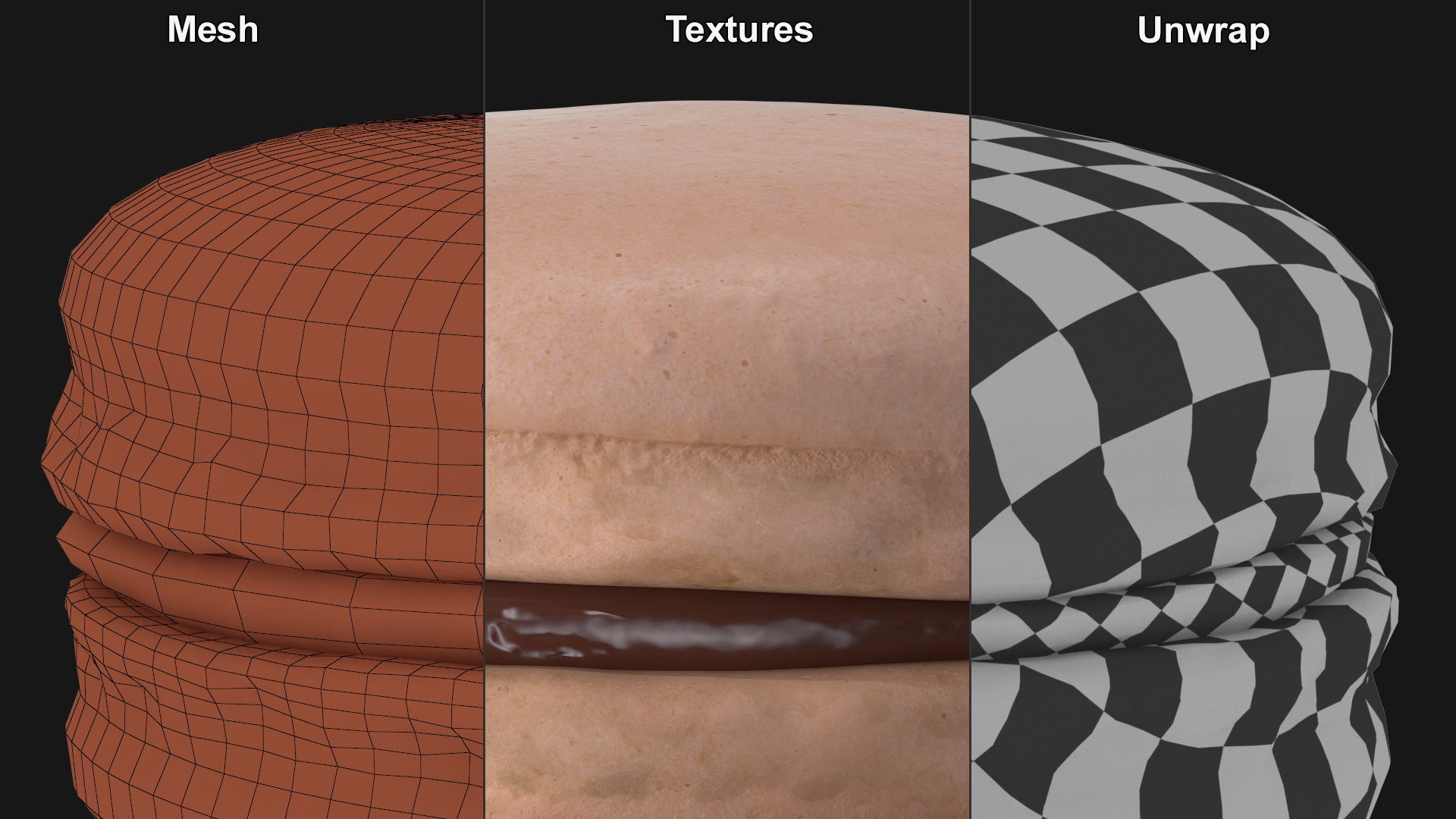 Chocolate Macaron 3D