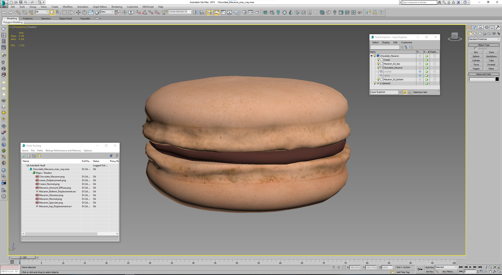 Chocolate Macaron 3D