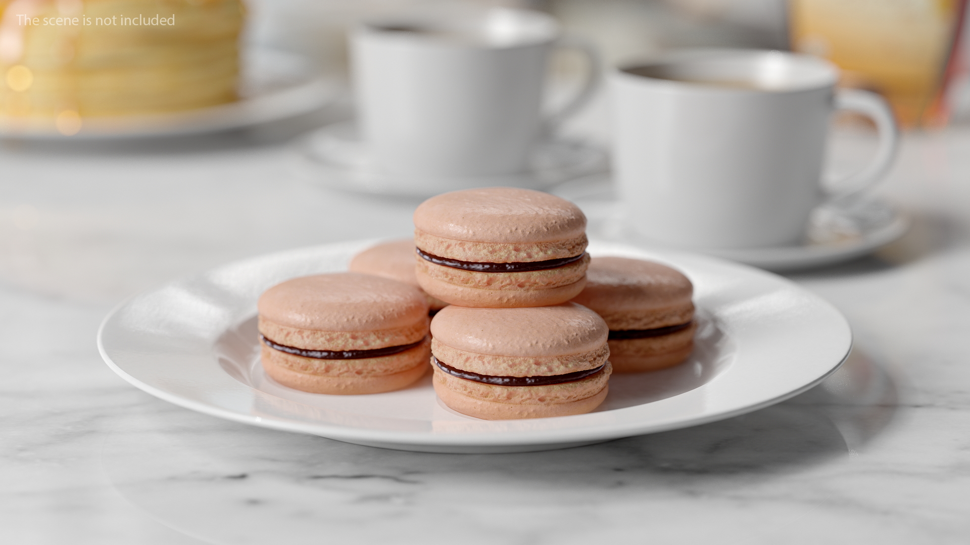 Chocolate Macaron 3D