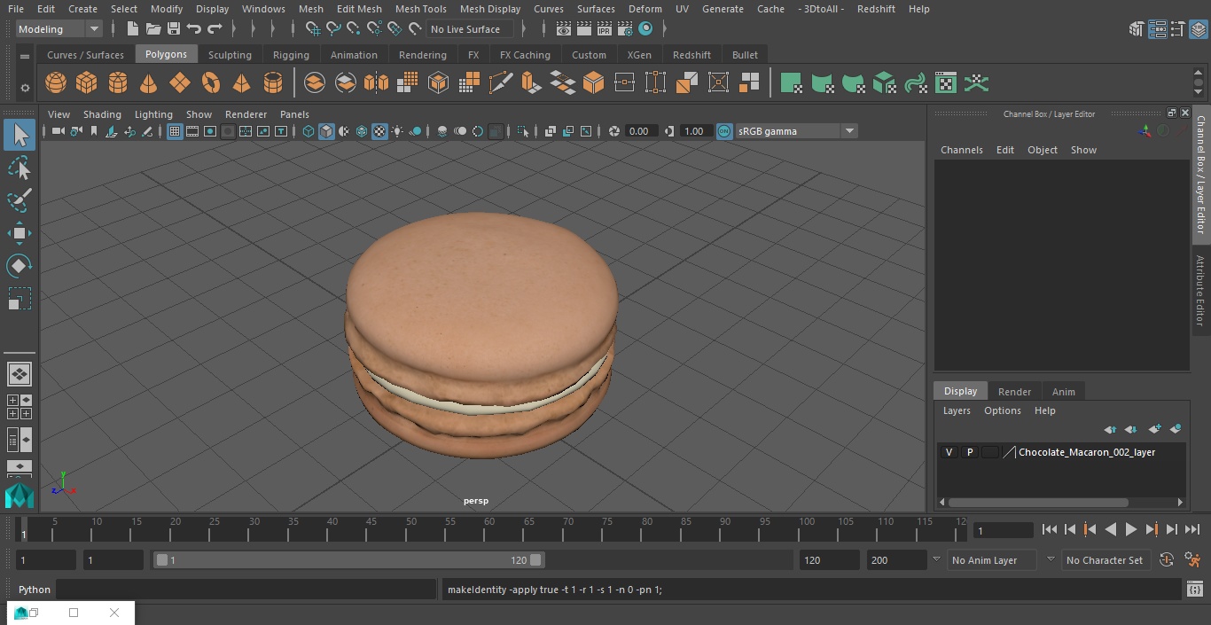 Chocolate Macaron 3D