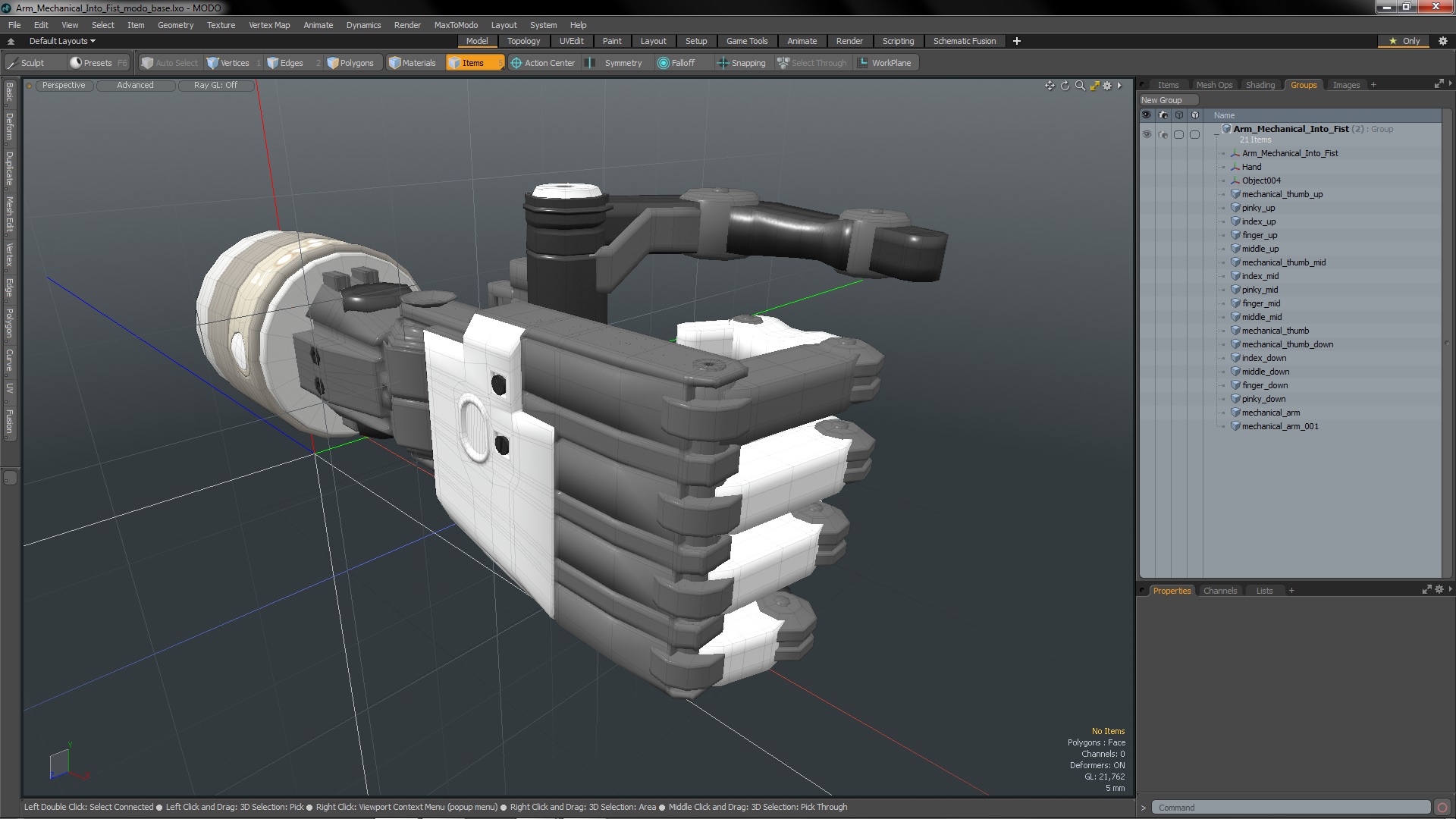 Arm Mechanical Into Fist 3D model