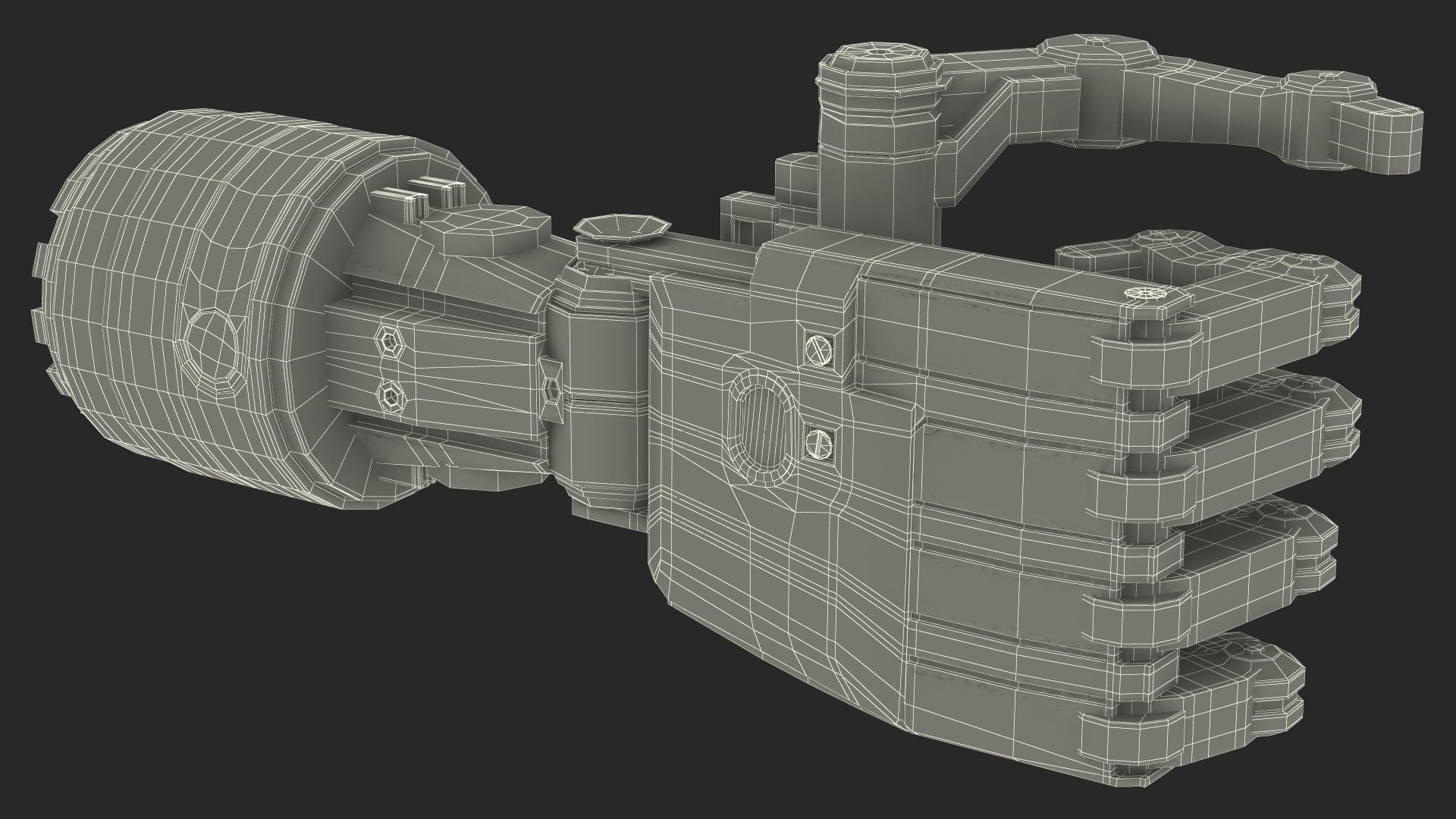 Arm Mechanical Into Fist 3D model