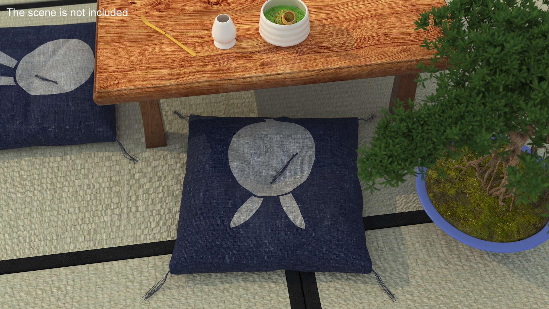 3D model Floor Sitting Pillow Blue