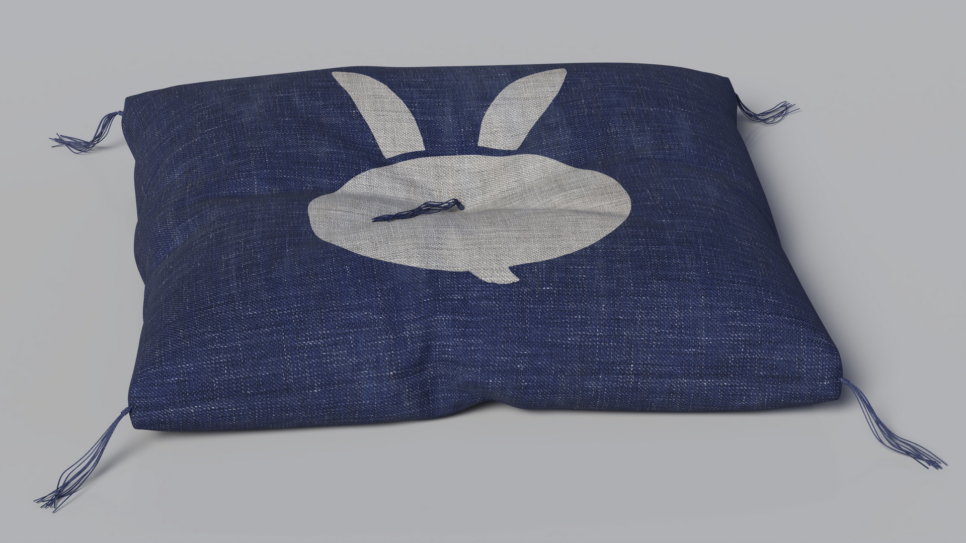 3D model Floor Sitting Pillow Blue