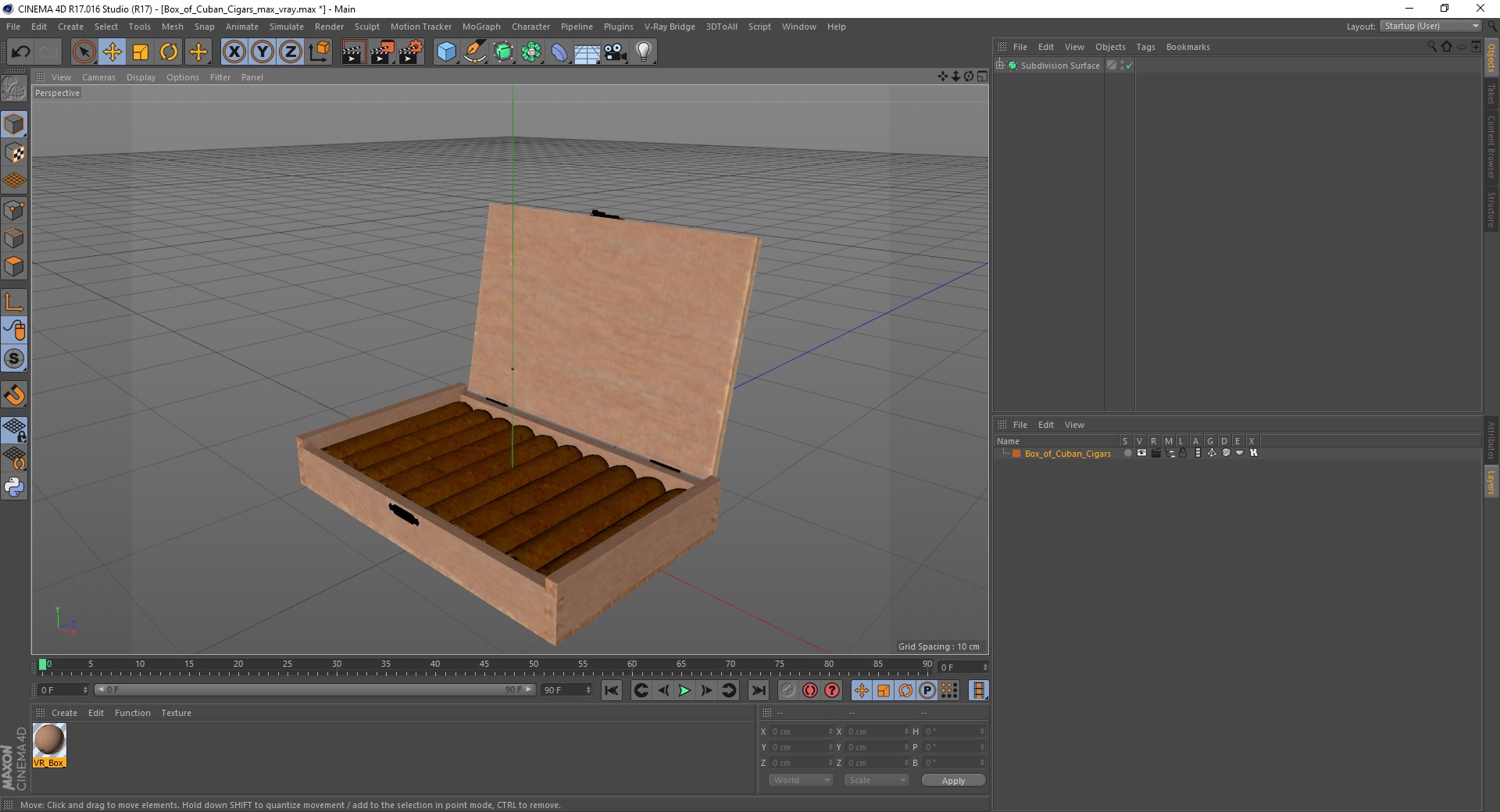 Box of Cuban Cigars 3D model