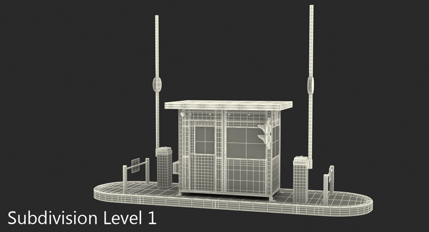3D Security Guards Booth