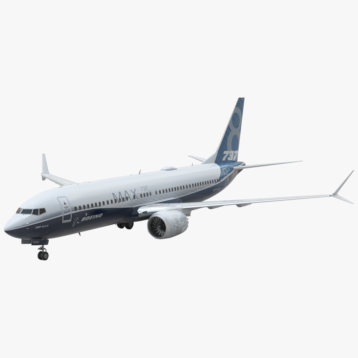 Boeing 737 MAX 8 Rigged for Maya 3D