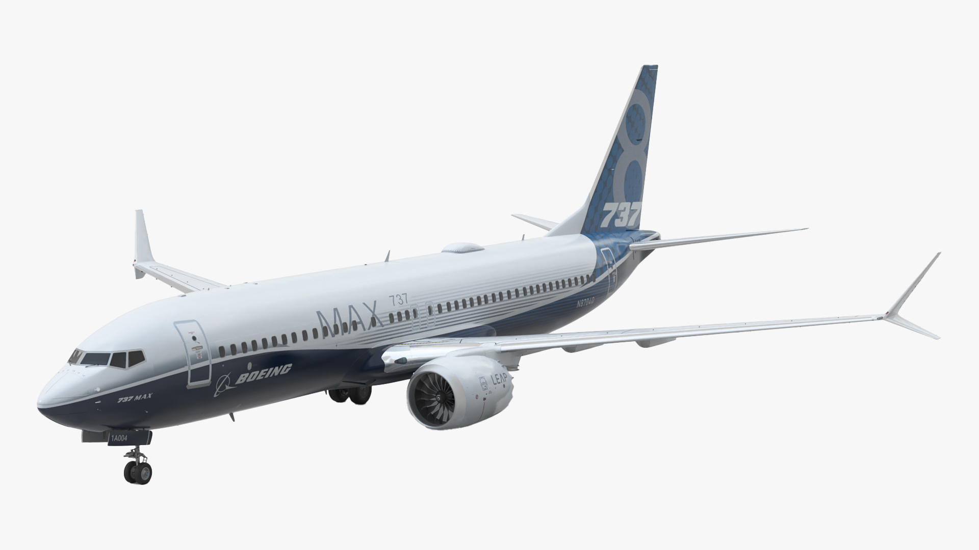 Boeing 737 MAX 8 Rigged for Maya 3D