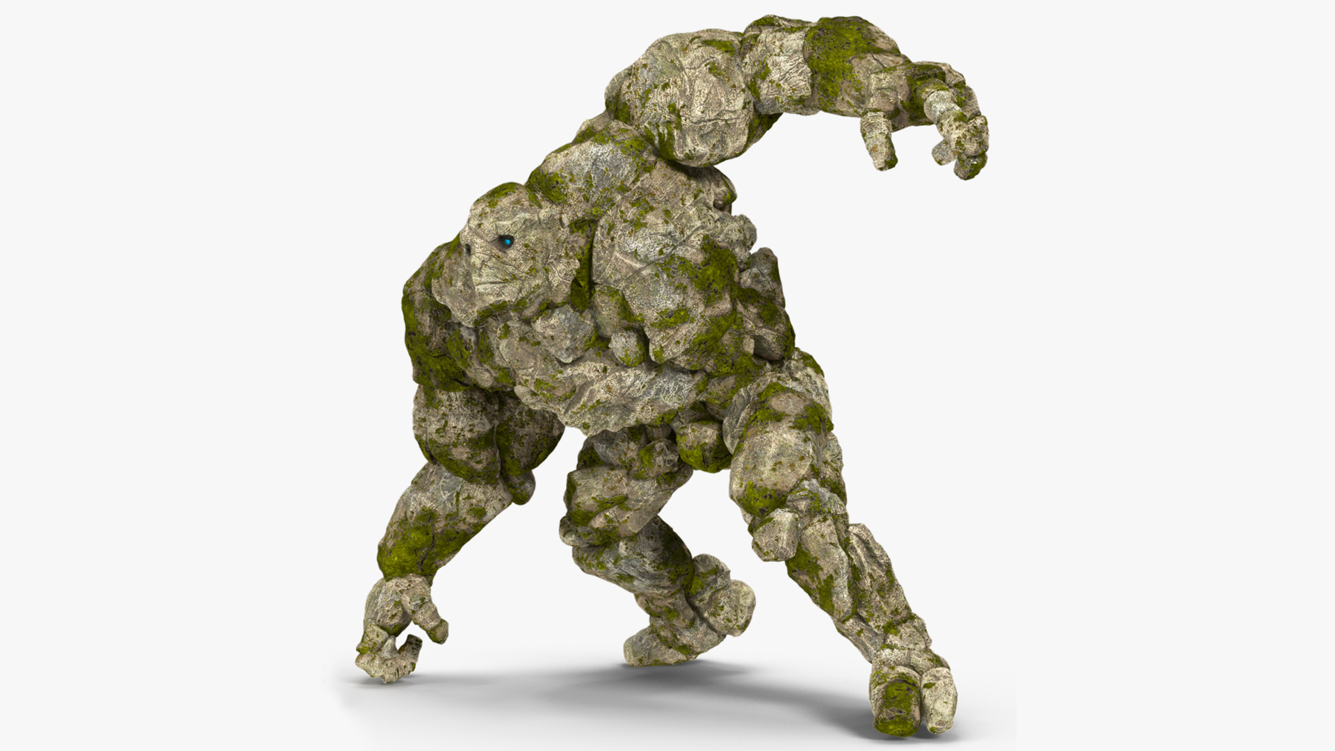 Character Stone Golem Rigged for Cinema 4D 3D