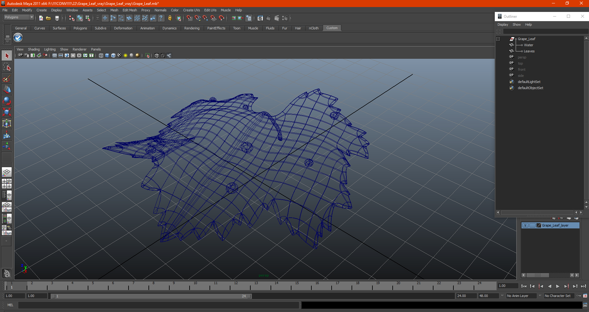 3D model Grape Leaf