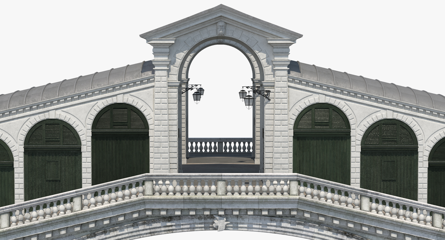3D model Rialto Bridge Venice