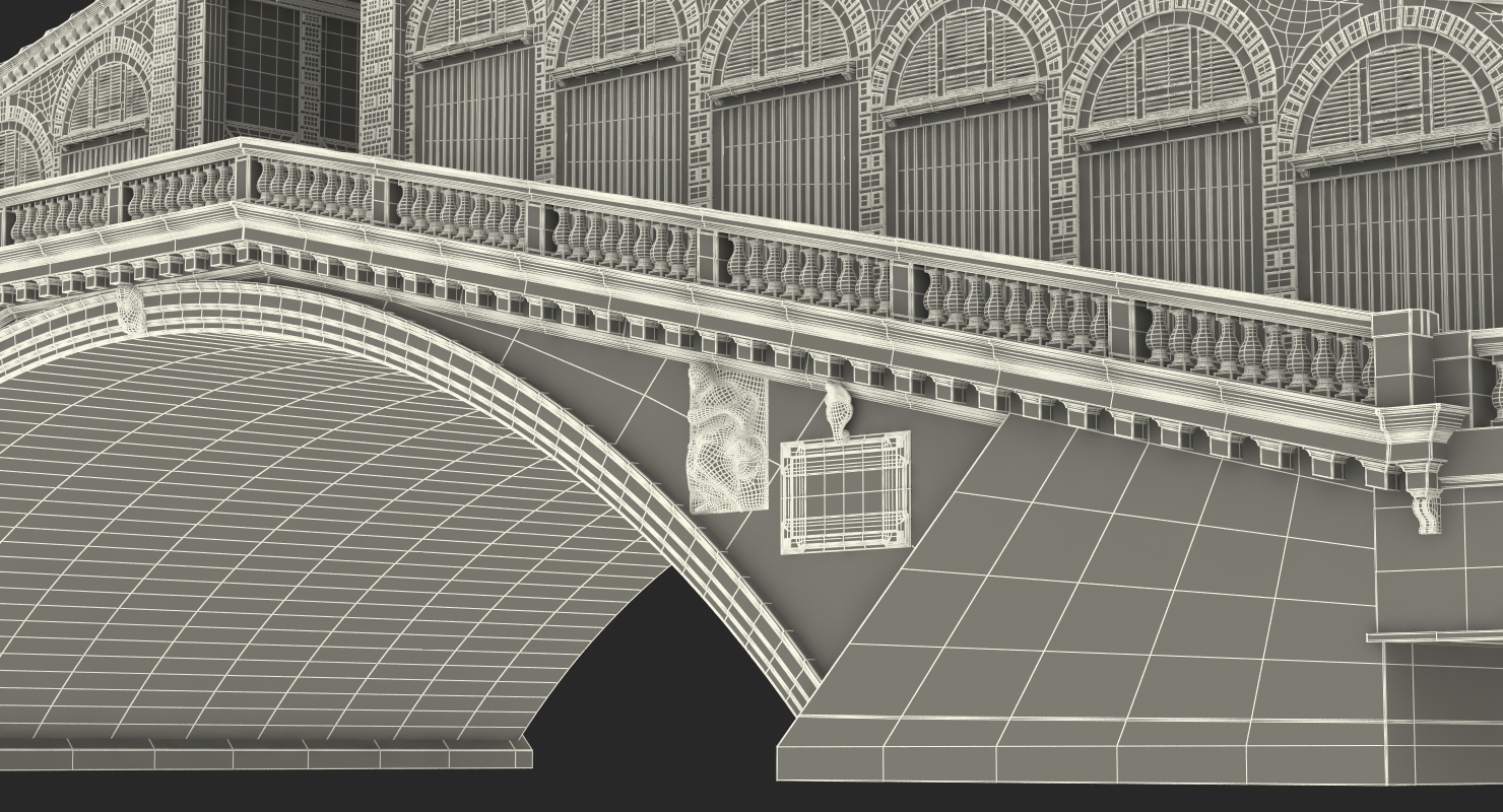 3D model Rialto Bridge Venice