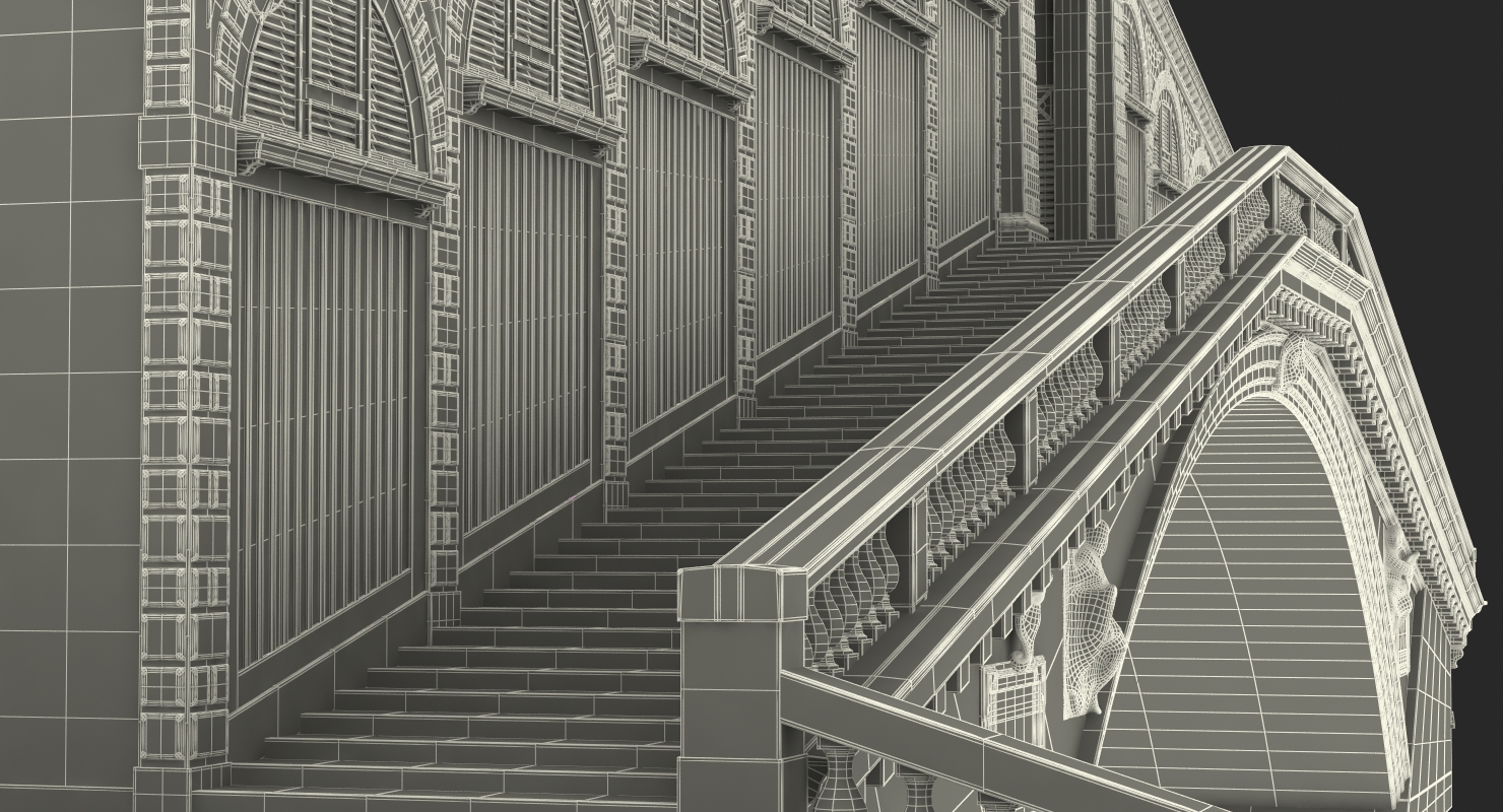 3D model Rialto Bridge Venice