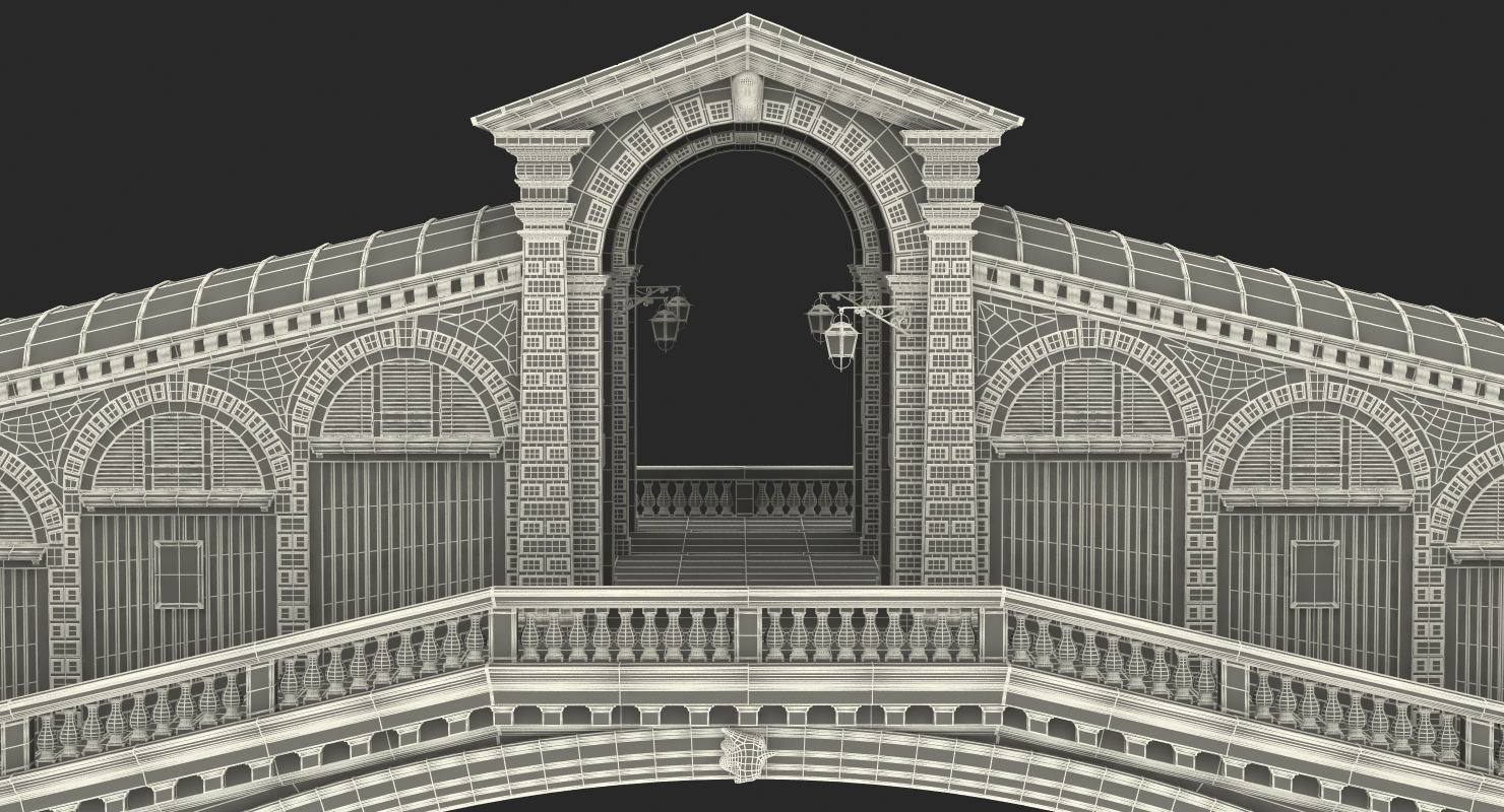 3D model Rialto Bridge Venice
