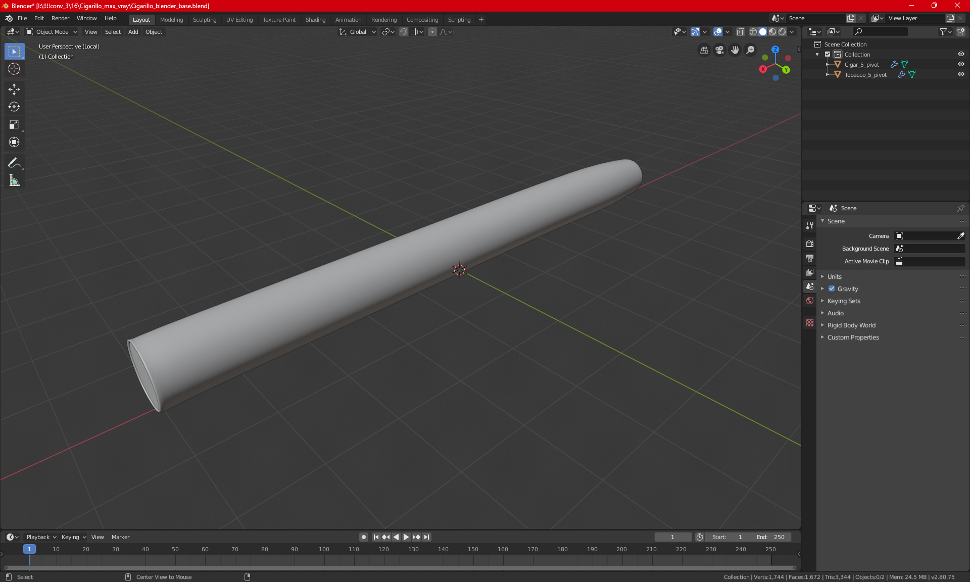 Cigarillo 3D model