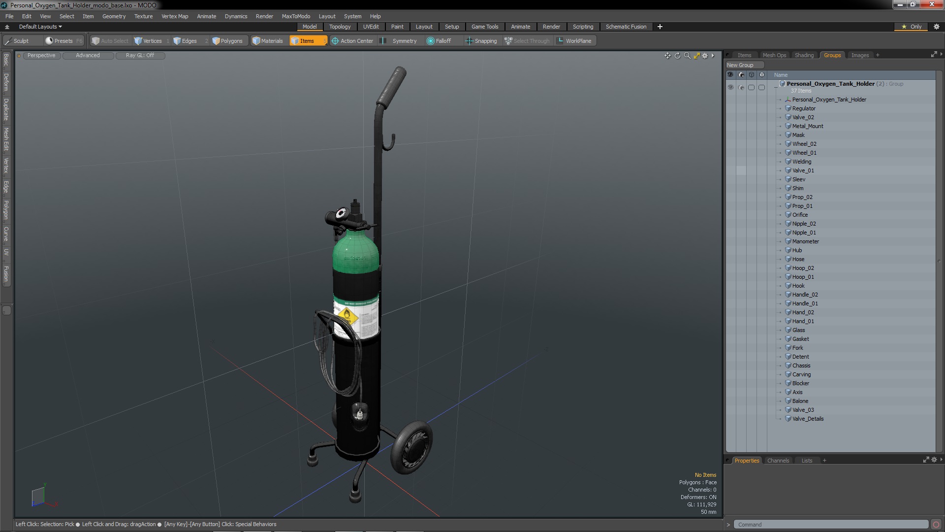 Personal Oxygen Tank Holder 3D