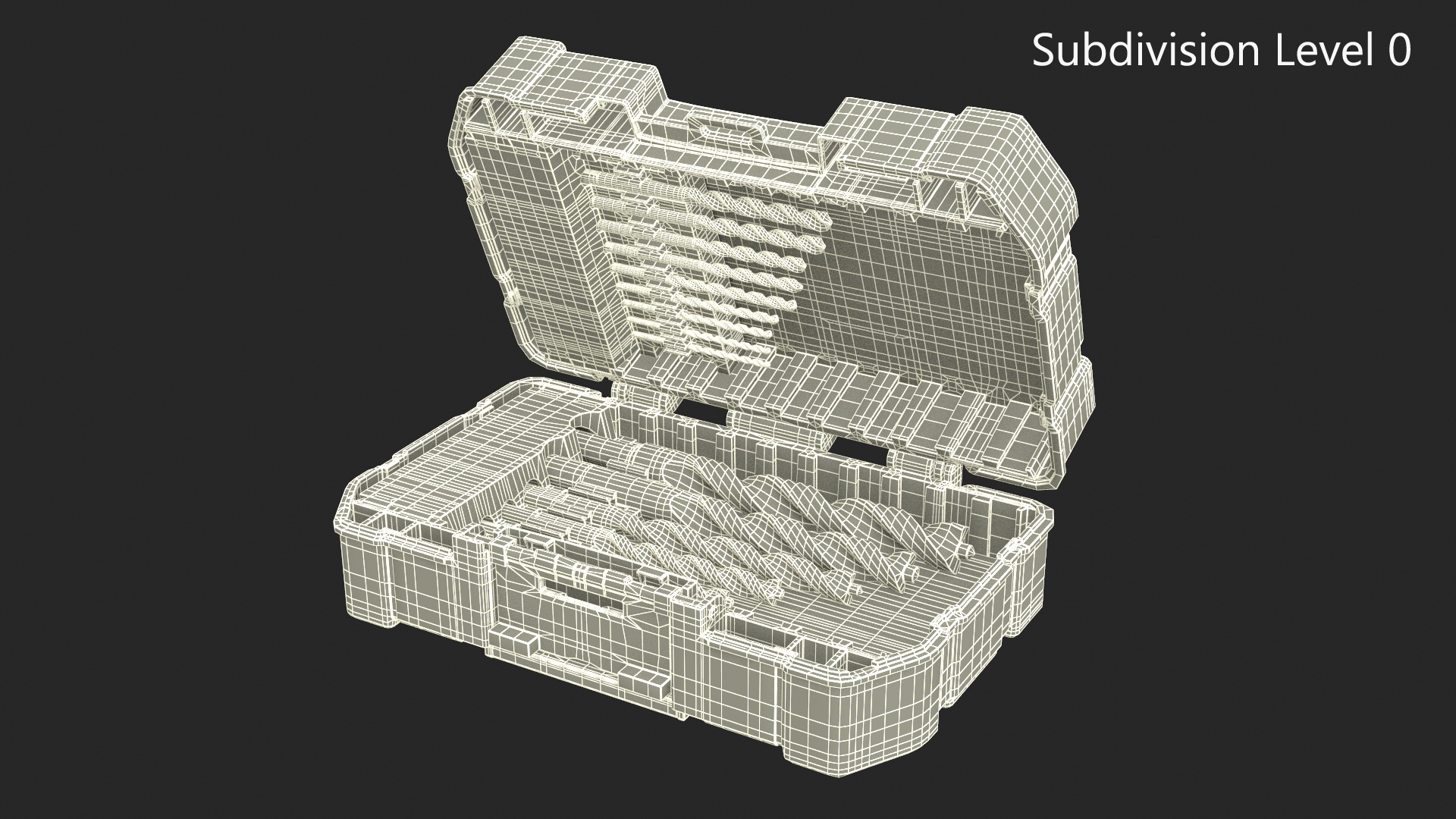 DeWalt Black and Gold HSS Drill Bit Set with Case 3D model
