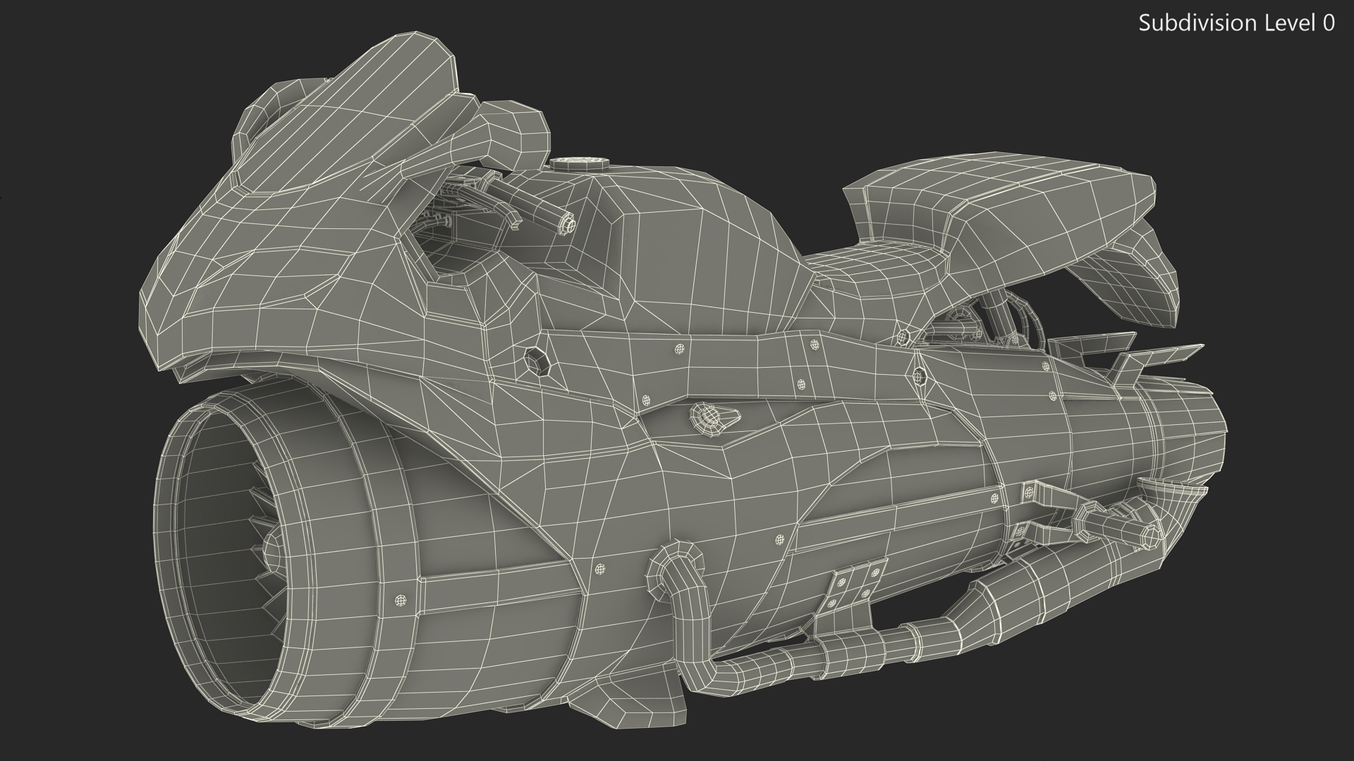 3D model Futuristic Concept Motorcycle Black