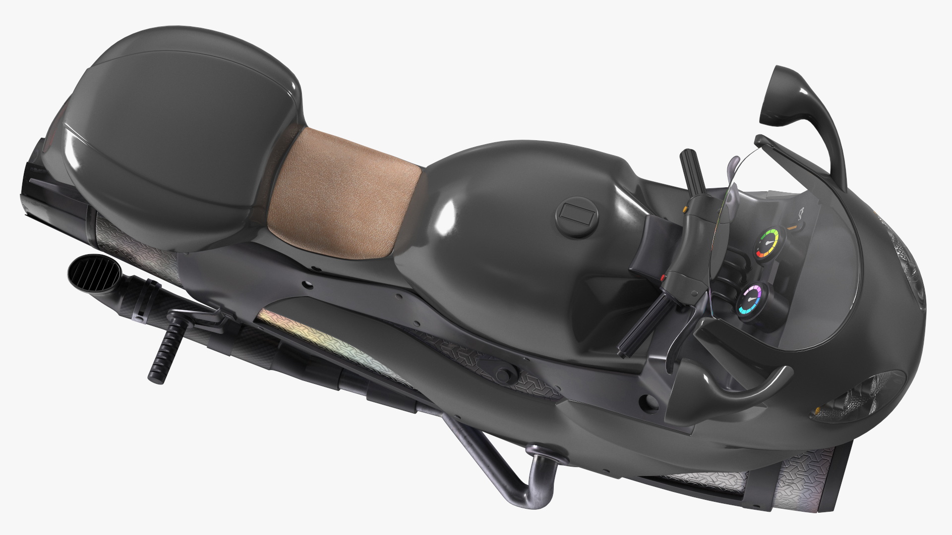 3D model Futuristic Concept Motorcycle Black