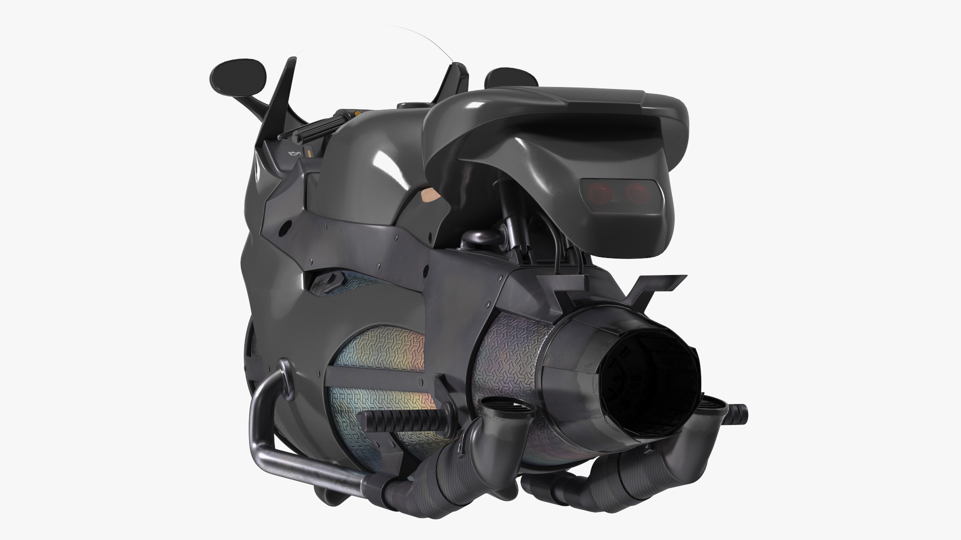 3D model Futuristic Concept Motorcycle Black