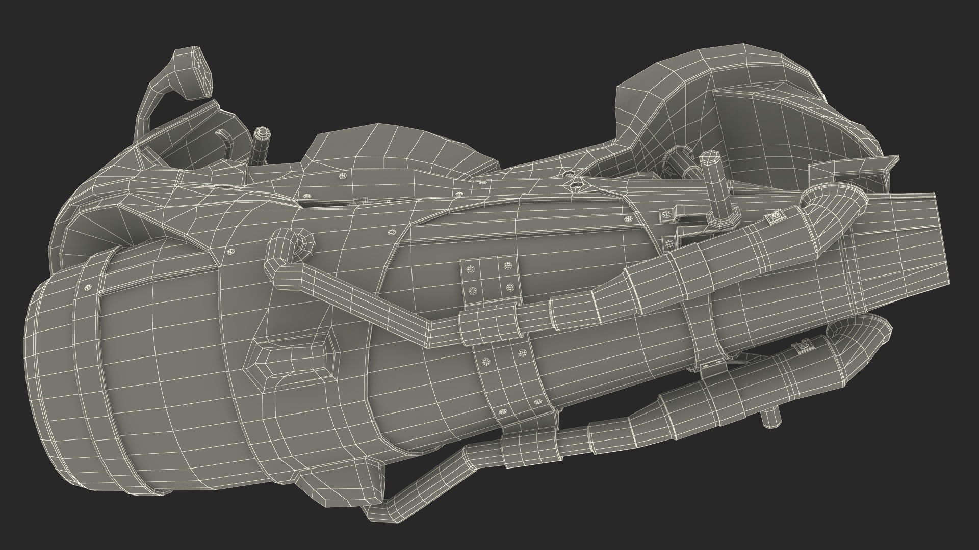 3D model Futuristic Concept Motorcycle Black