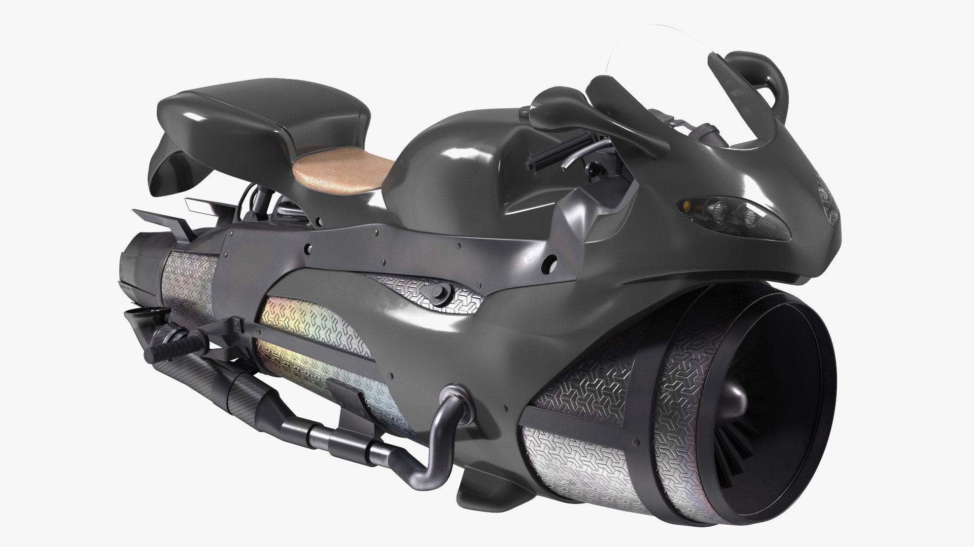 3D model Futuristic Concept Motorcycle Black