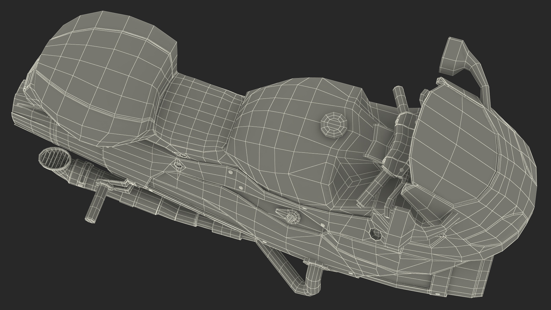3D model Futuristic Concept Motorcycle Black