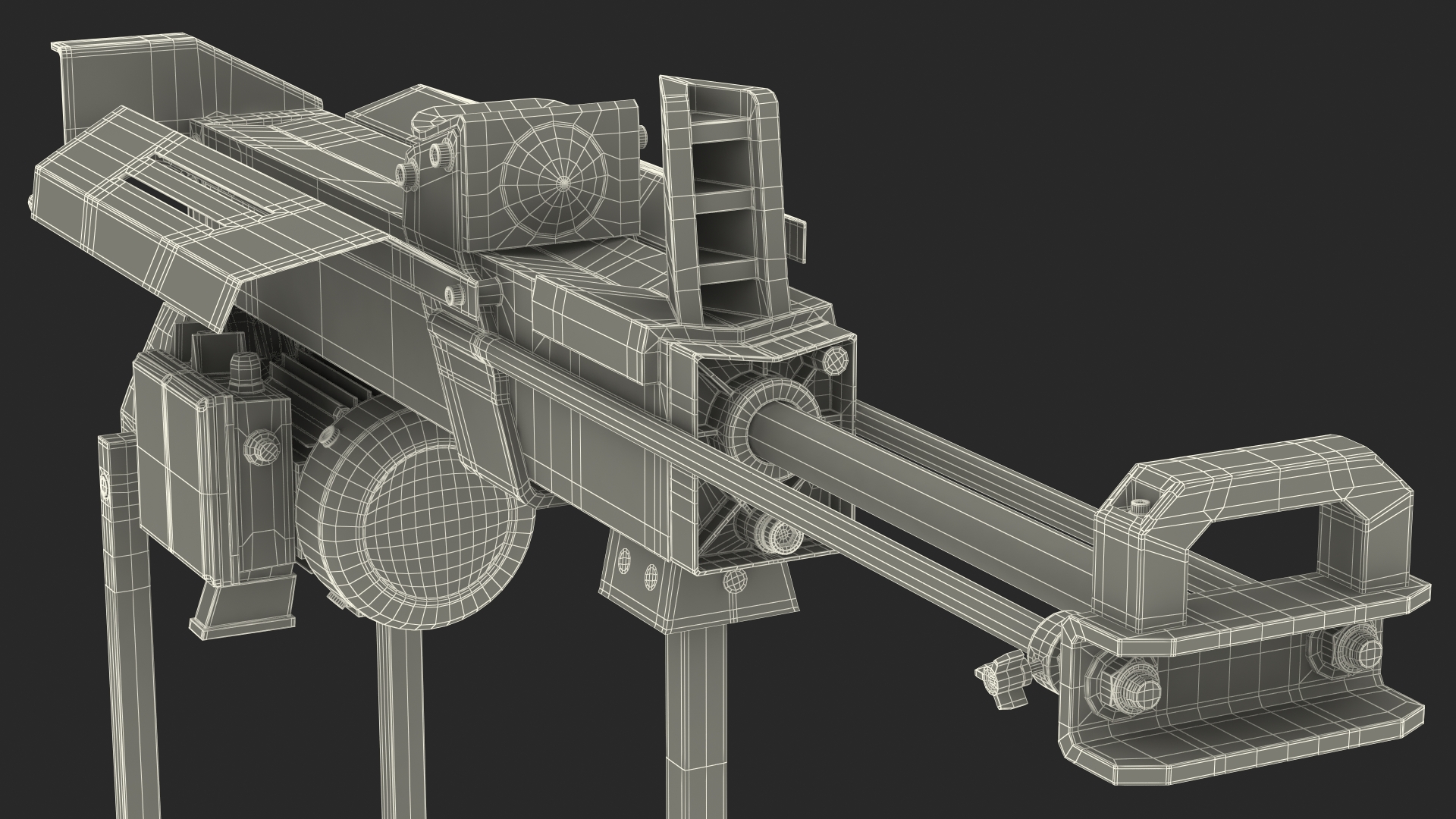 Electric Log Splitter with Stand Rigged 3D model