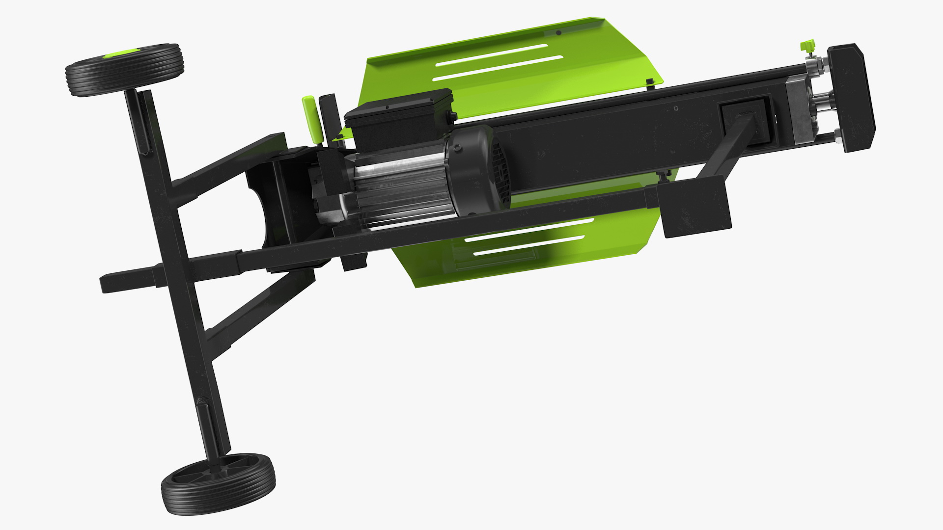 Electric Log Splitter with Stand Rigged 3D model