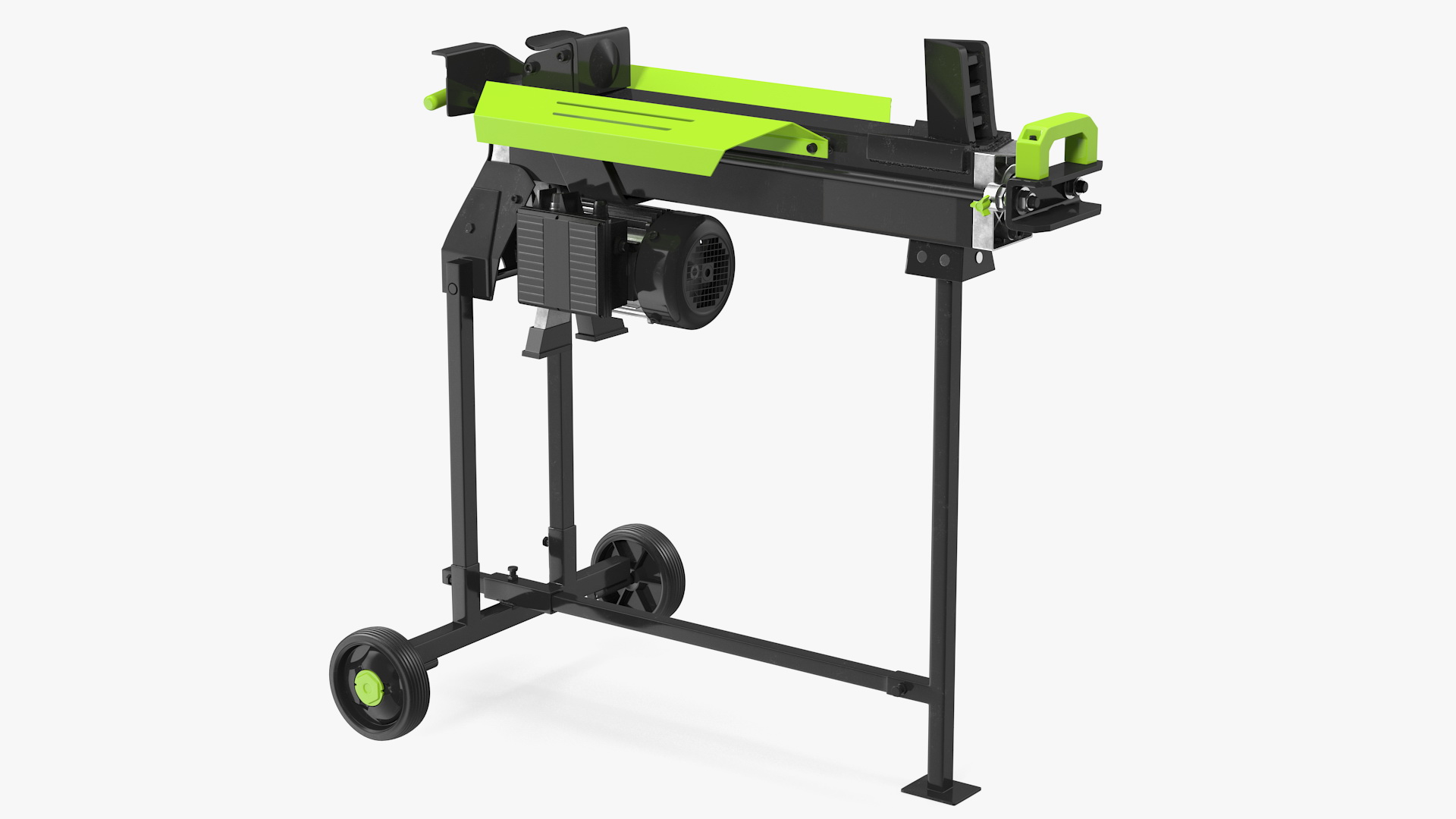 Electric Log Splitter with Stand Rigged 3D model