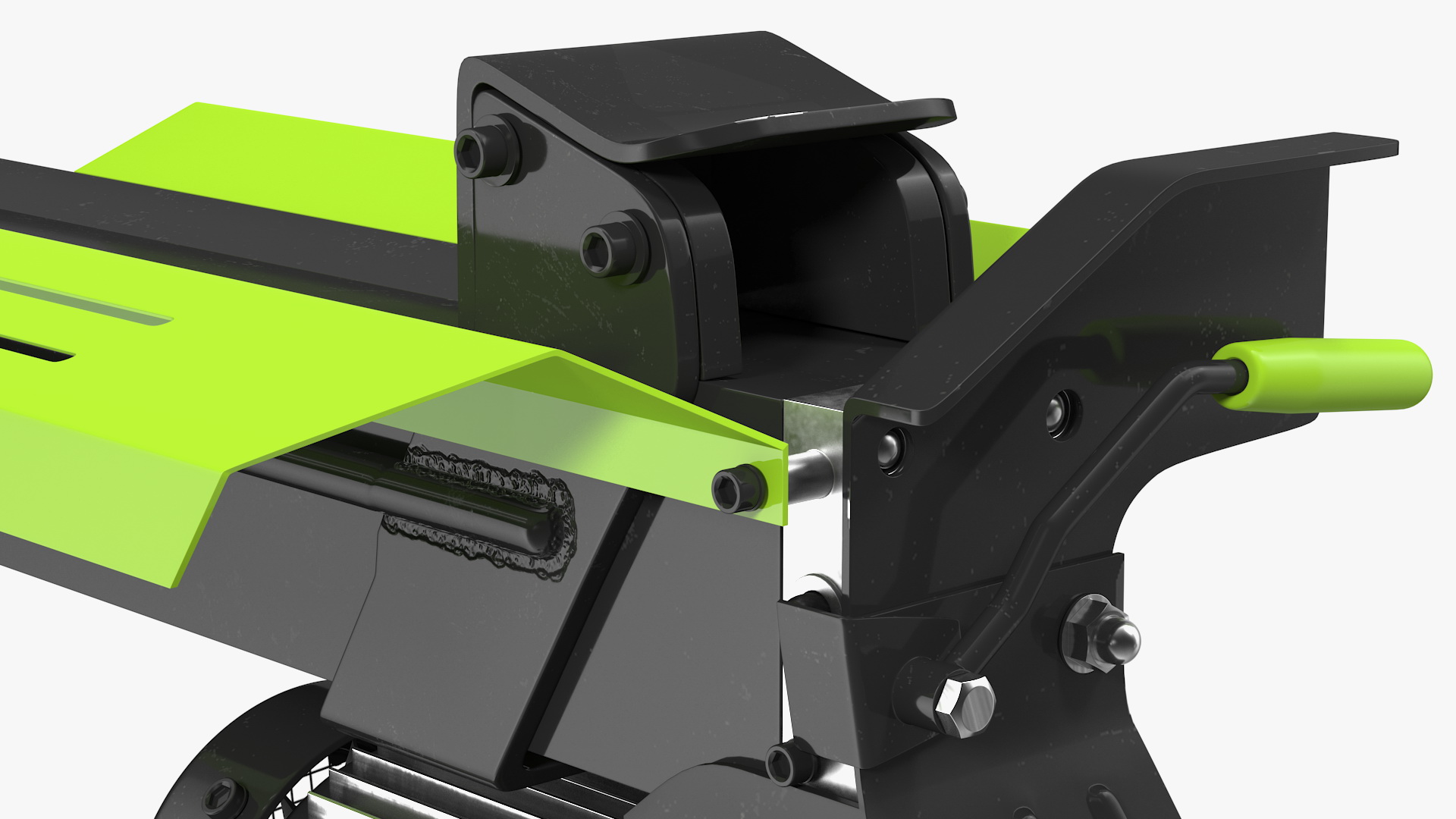 Electric Log Splitter with Stand Rigged 3D model