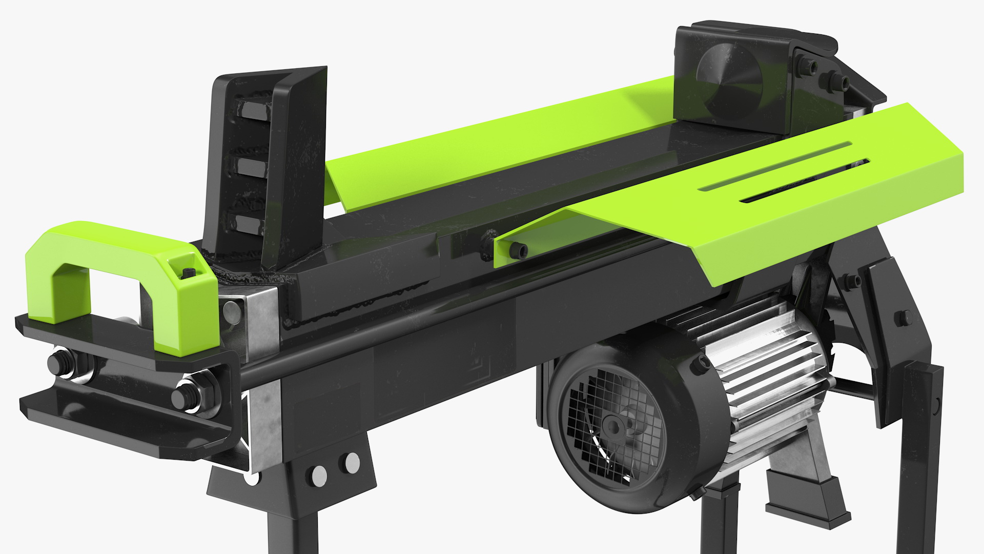 Electric Log Splitter with Stand Rigged 3D model