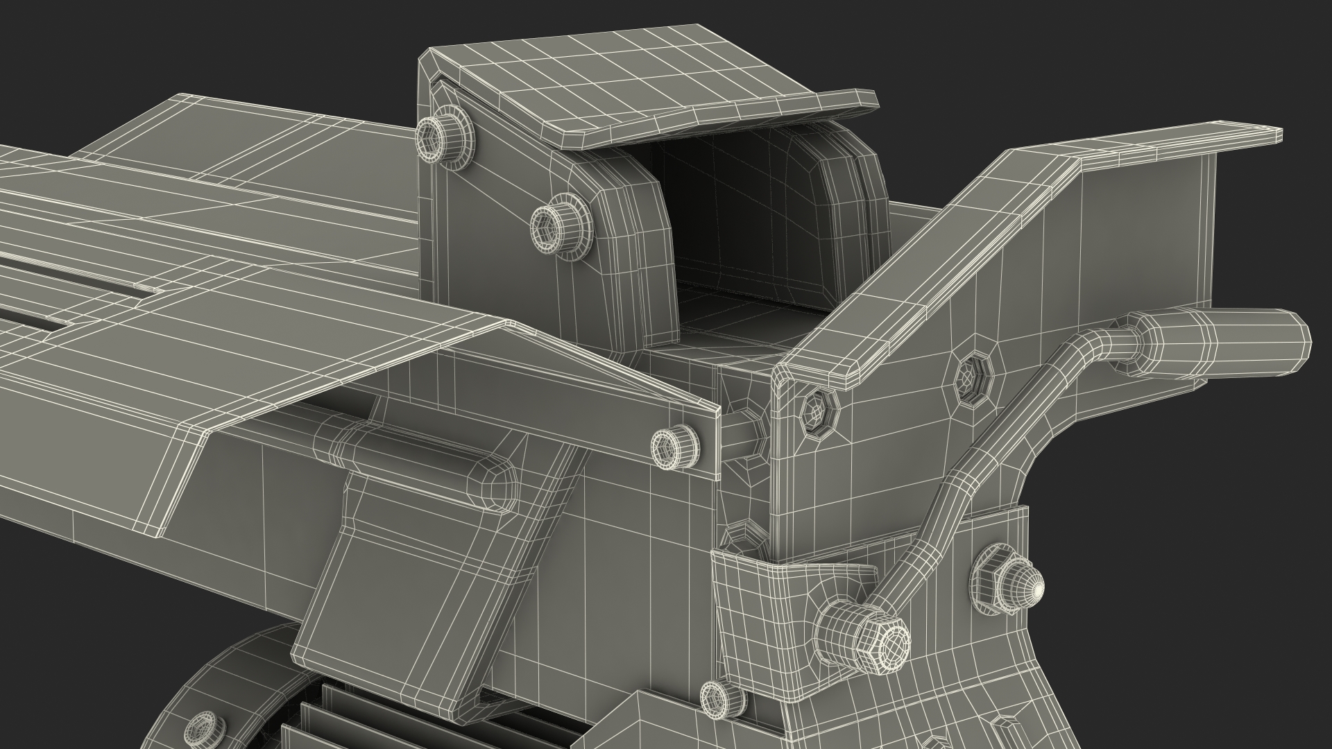 Electric Log Splitter with Stand Rigged 3D model