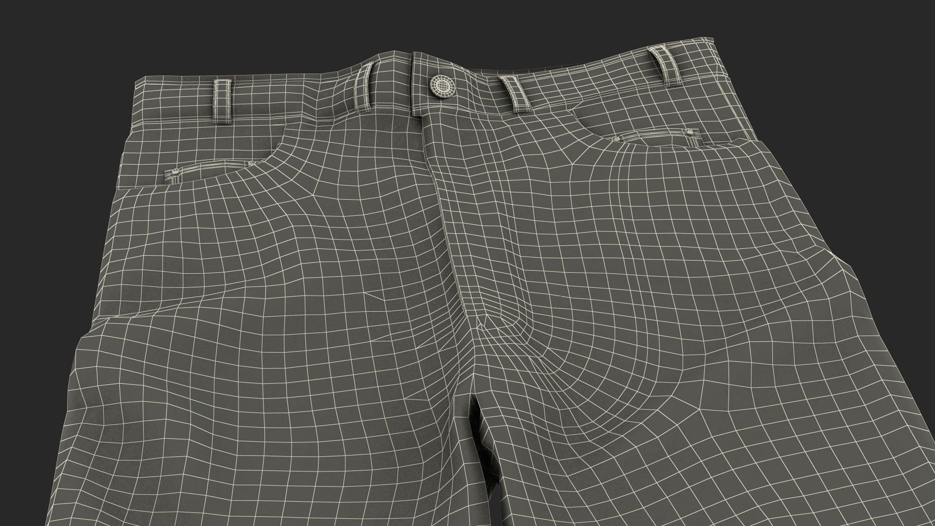 3D Casual Denim Jeans model