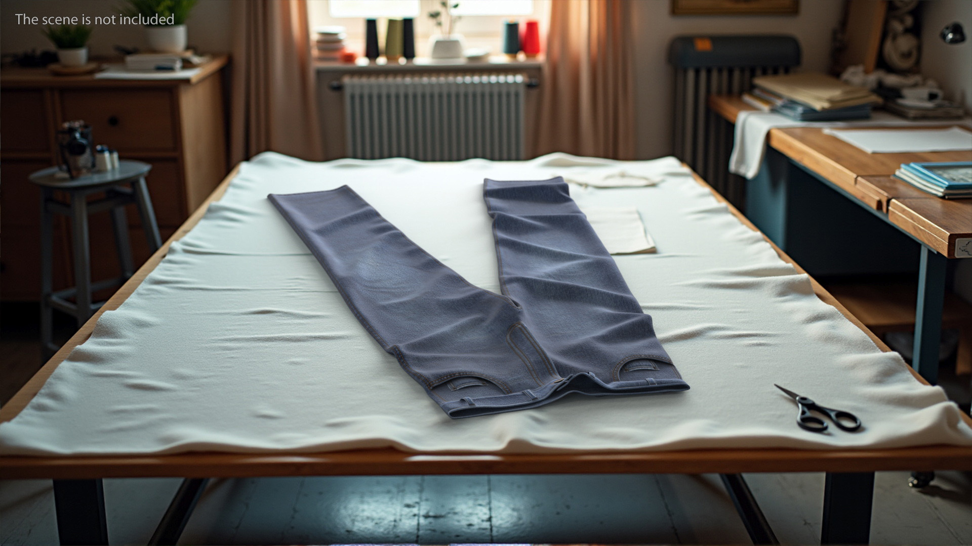 3D Casual Denim Jeans model
