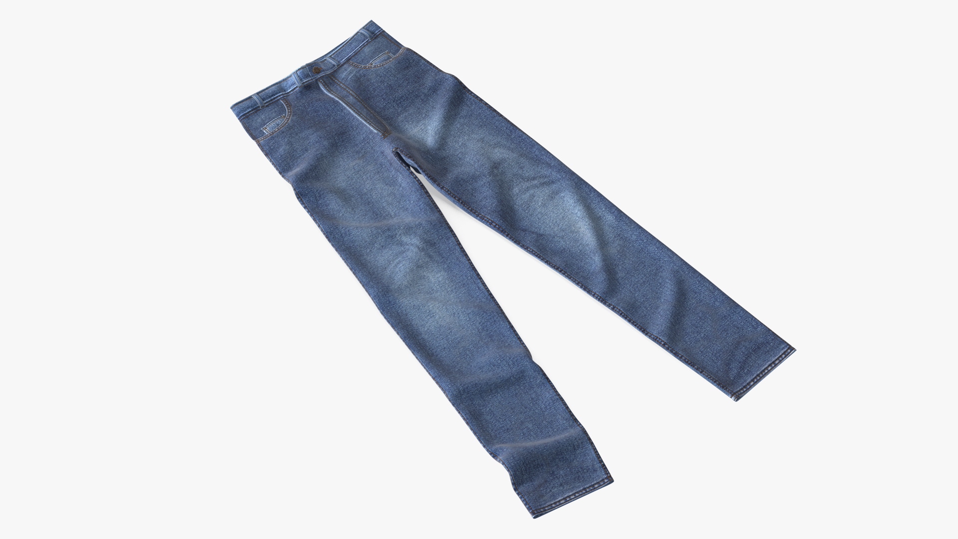 3D Casual Denim Jeans model