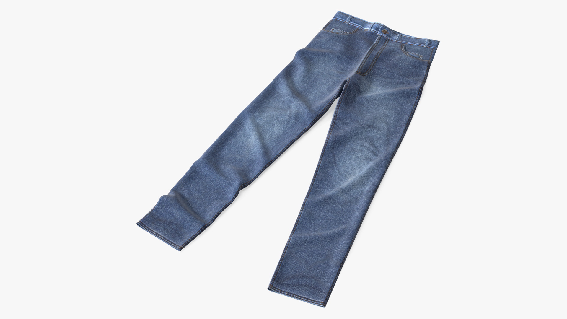 3D Casual Denim Jeans model
