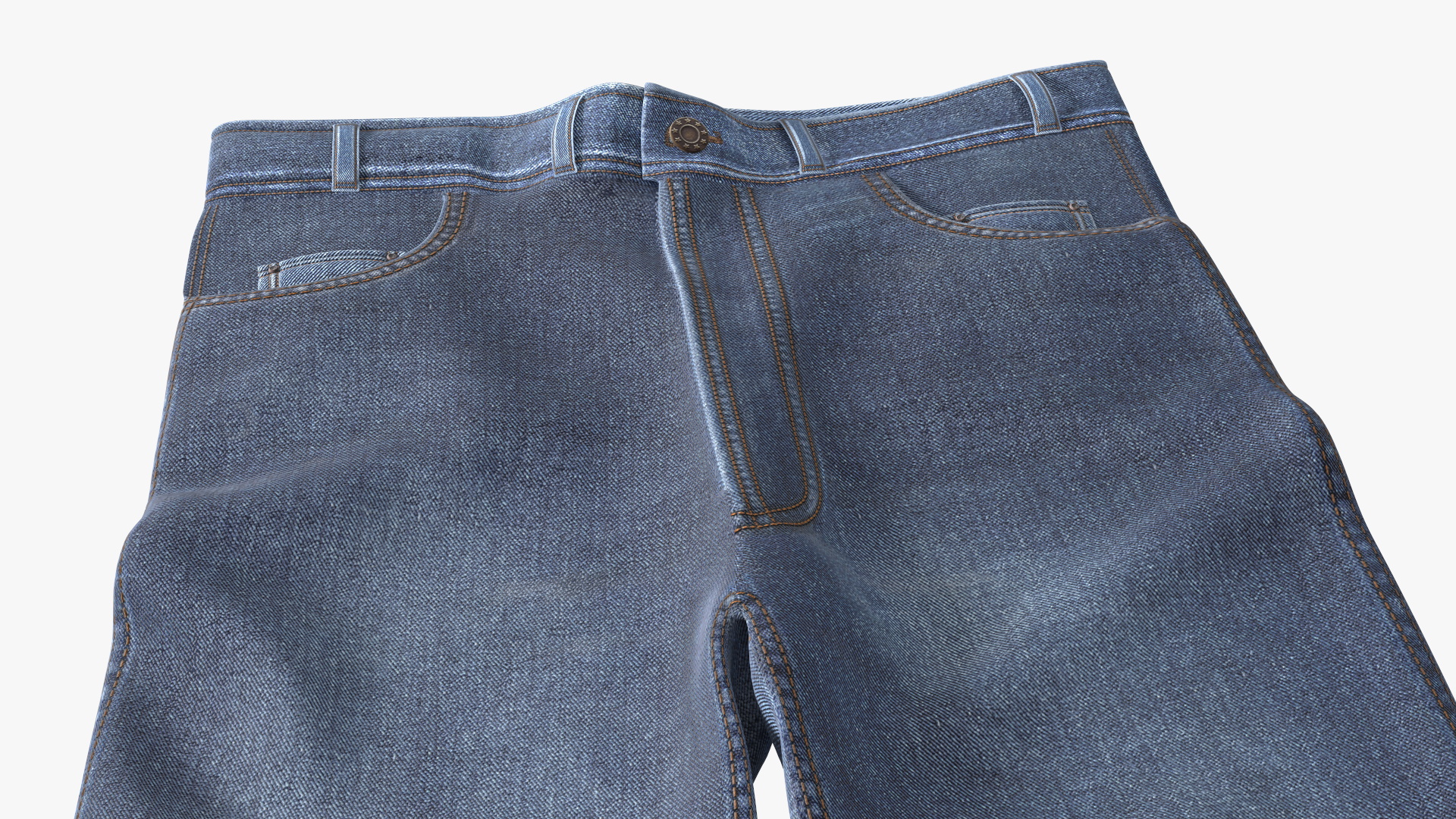 3D Casual Denim Jeans model