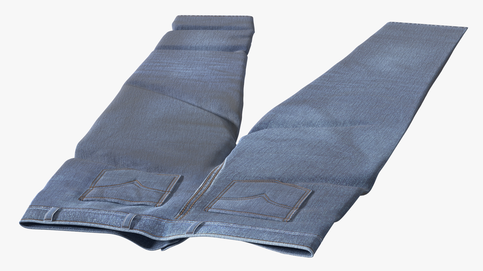 3D Casual Denim Jeans model