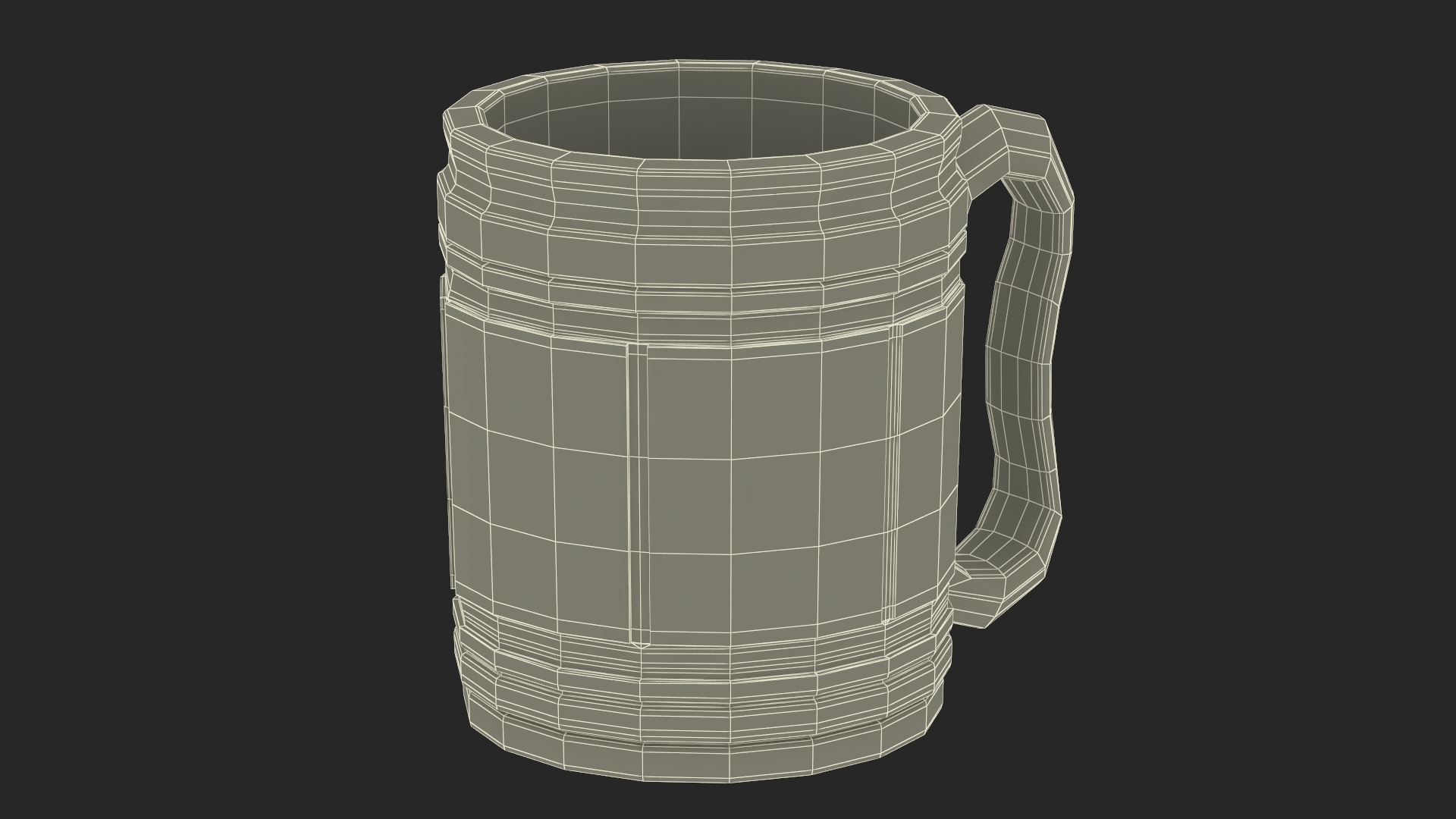 3D Wooden Beer Mug for 3D Print model