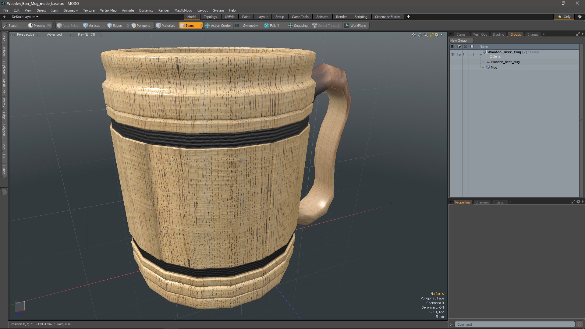 3D Wooden Beer Mug for 3D Print model