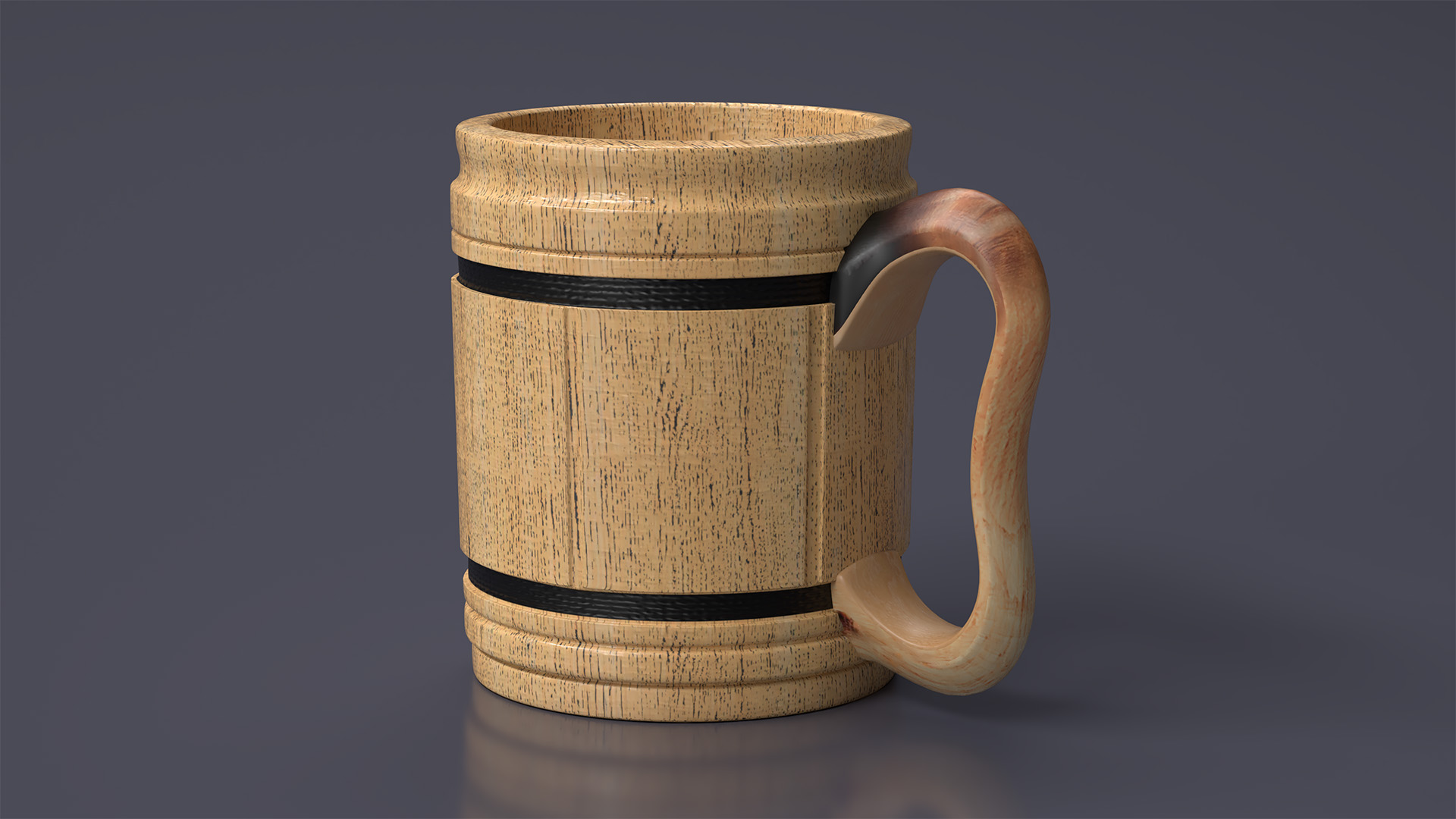 3D Wooden Beer Mug for 3D Print model