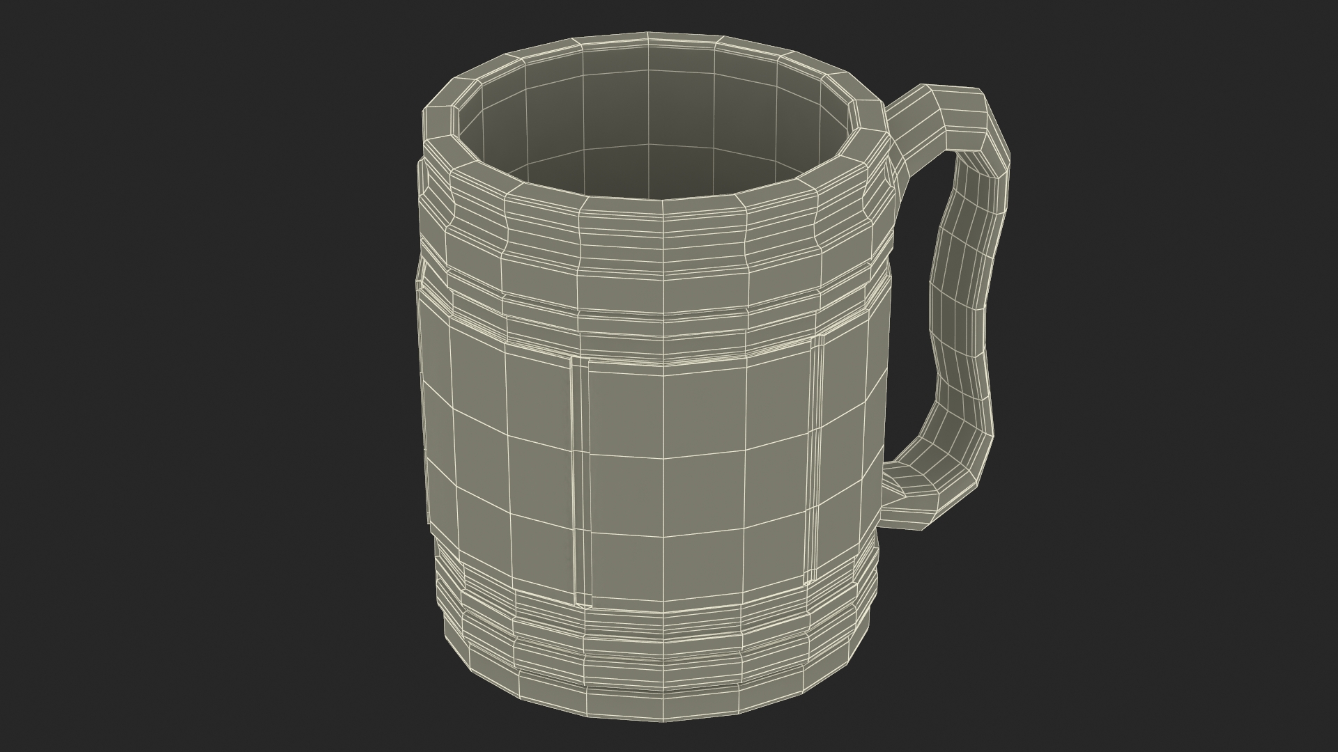 3D Wooden Beer Mug for 3D Print model