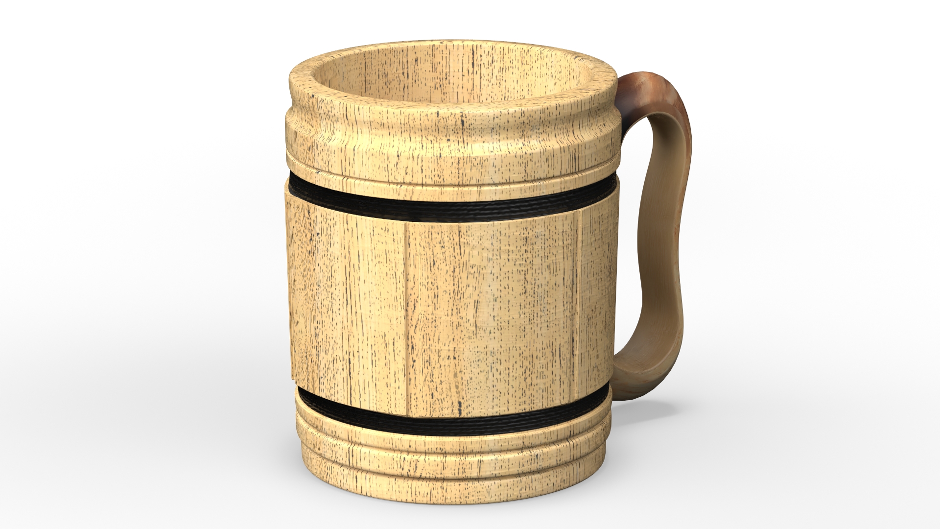 3D Wooden Beer Mug for 3D Print model