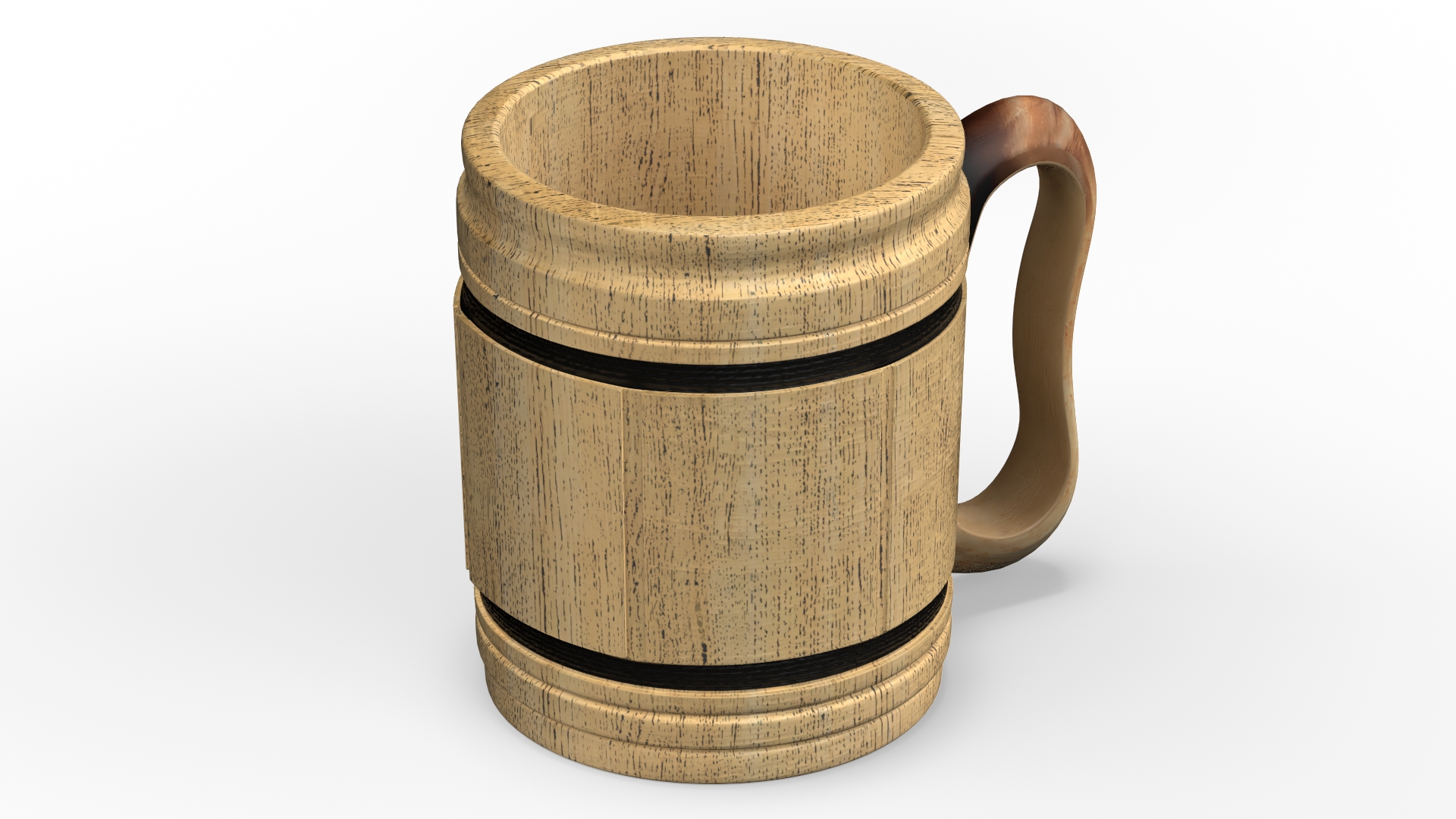 3D Wooden Beer Mug for 3D Print model