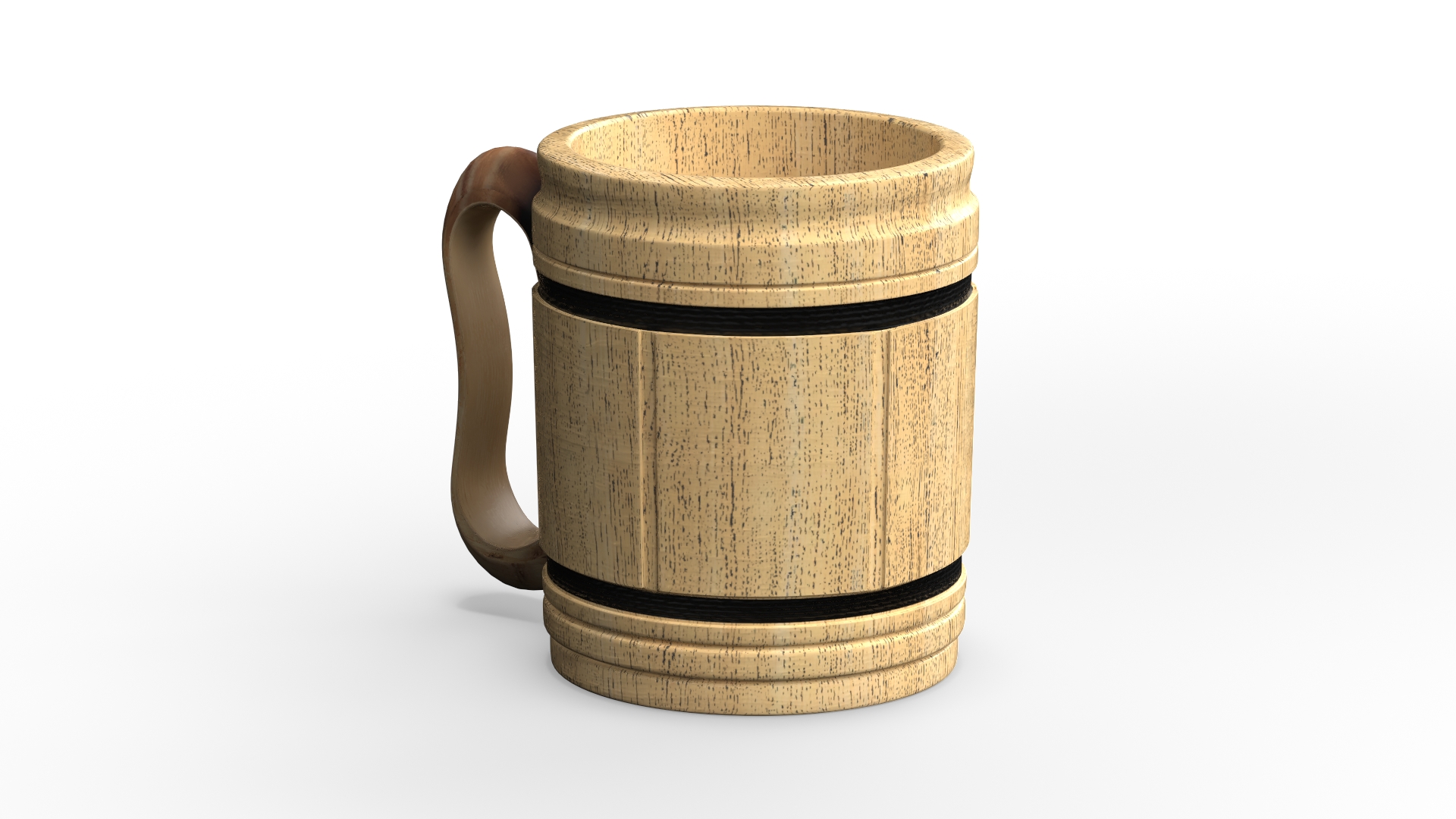 3D Wooden Beer Mug for 3D Print model