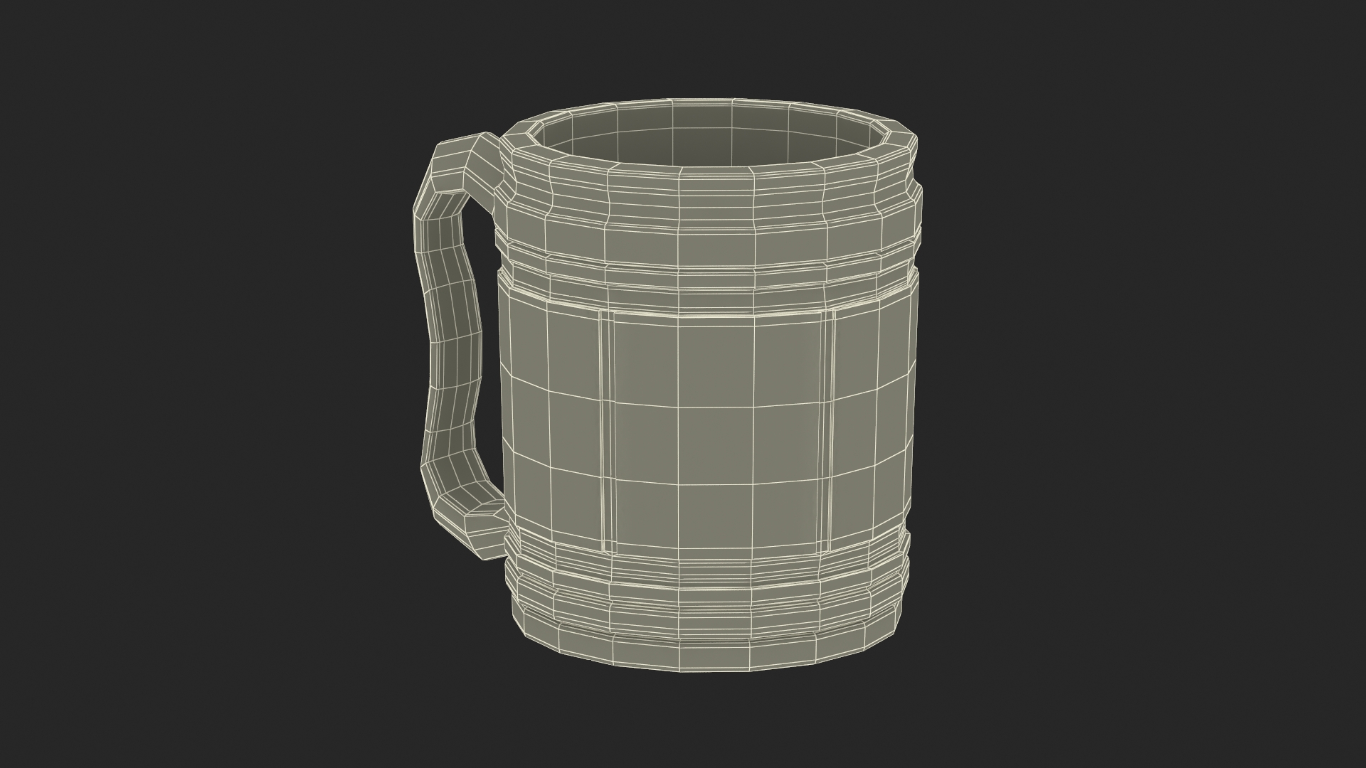 3D Wooden Beer Mug for 3D Print model